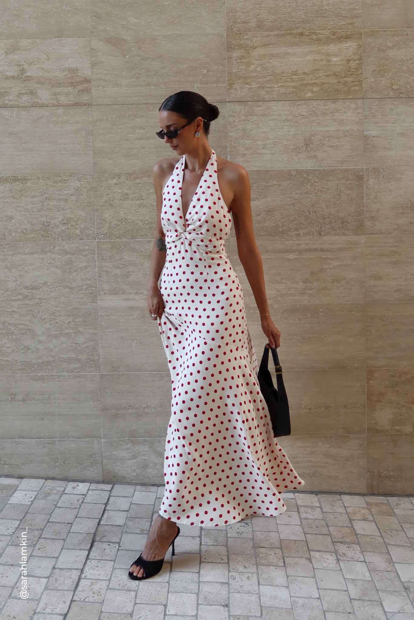 Amelie Halter Maxi Dress (Cream/Red Polka), 14 Amelie Halter Maxi Dress (Cream/Red Polka), 14