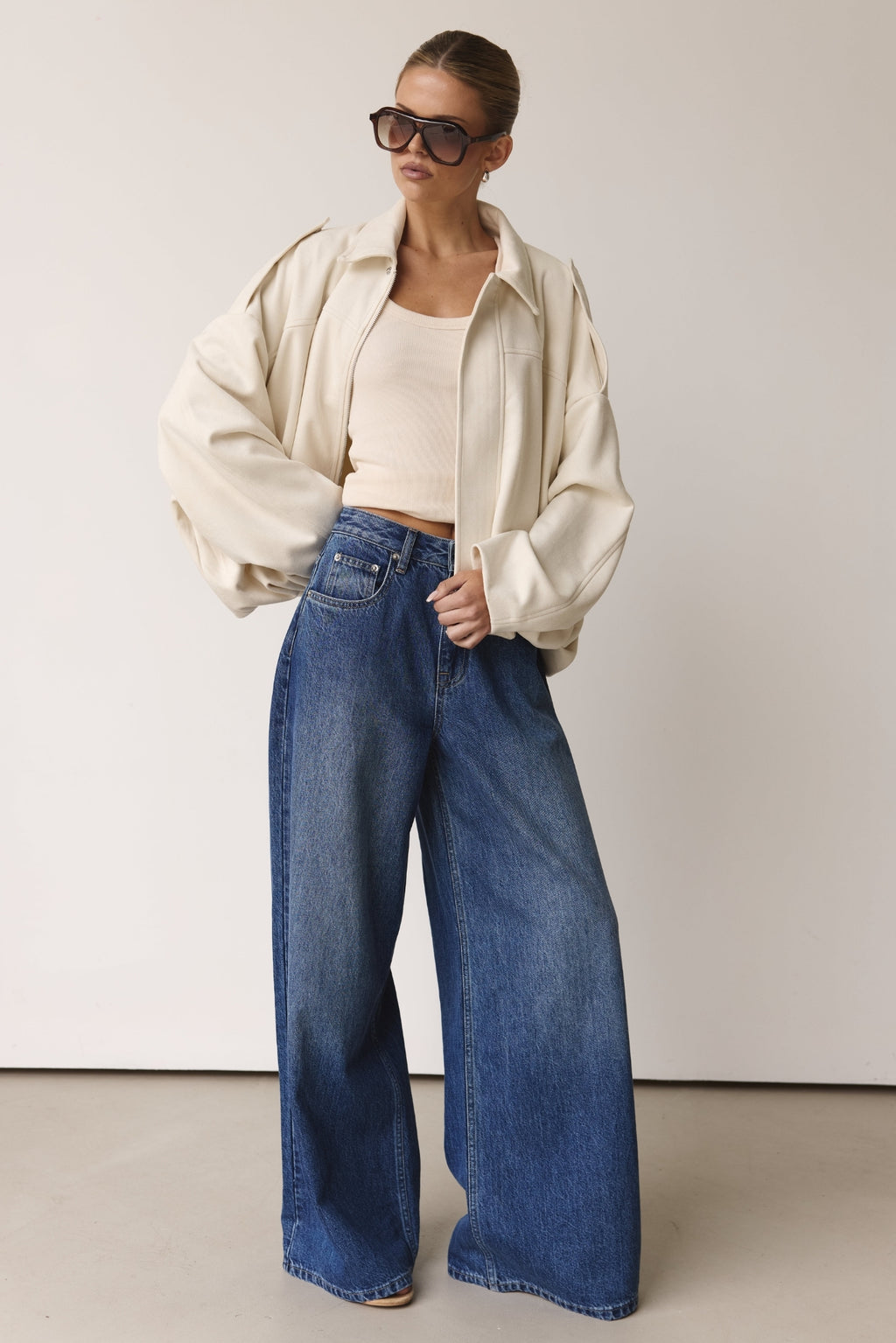 Ember Bomber Jacket (Cream)