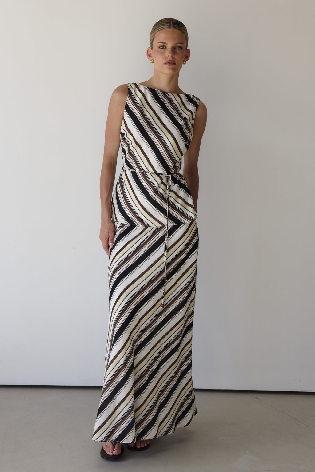 Jasmine Set (Butter/Chocolate Stripe)