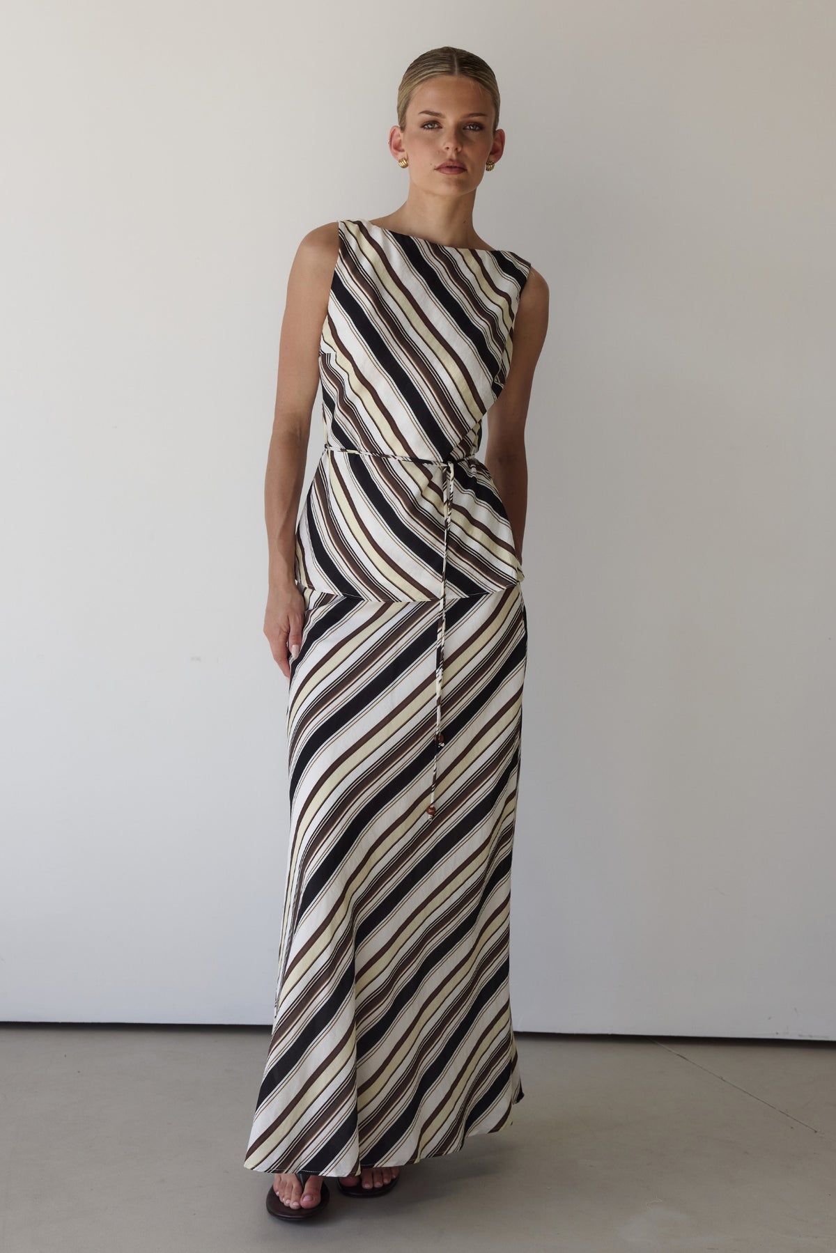 Jasmine Set (Butter/Chocolate Stripe)