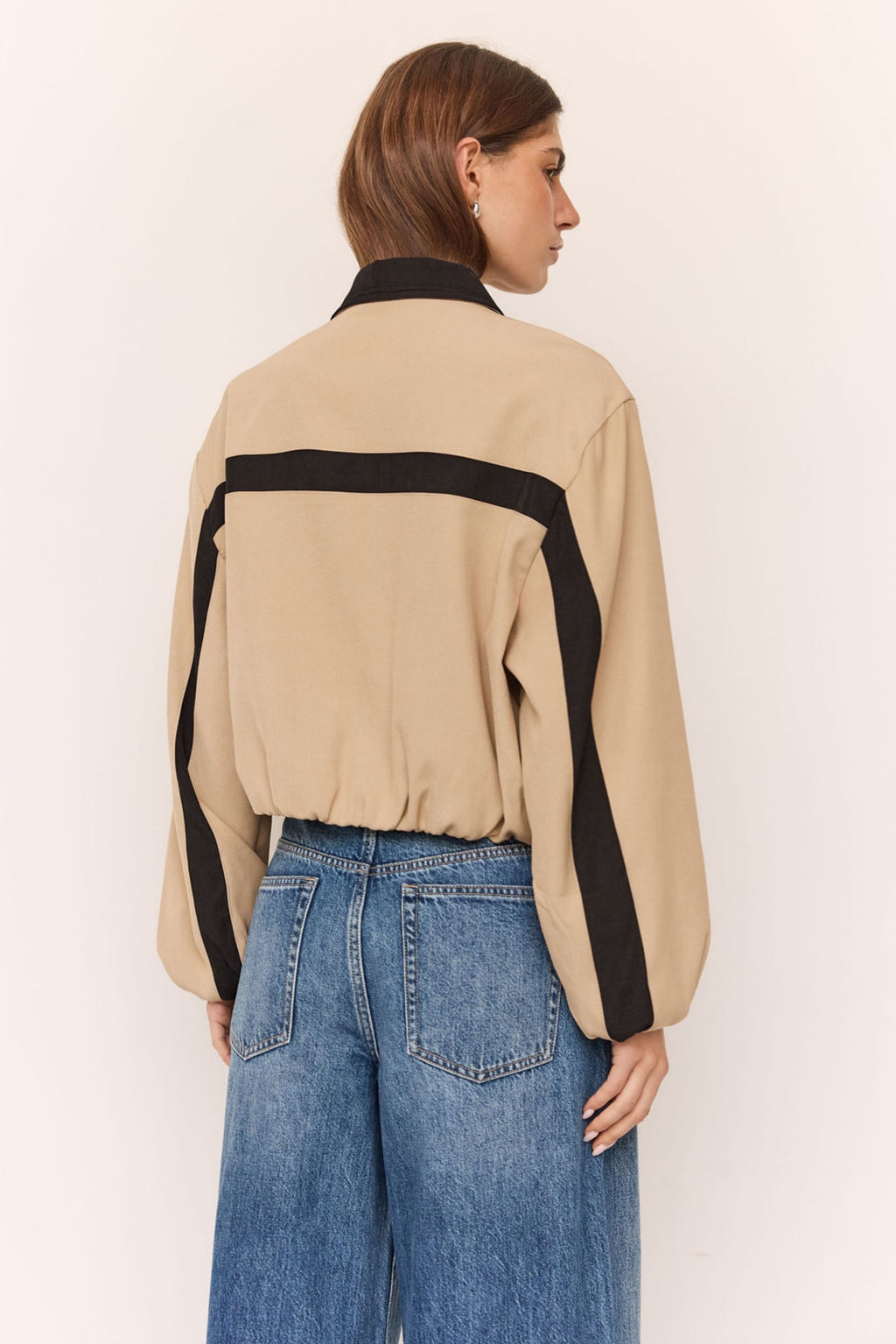 Lillia Bomber Jacket (Beige/Black)