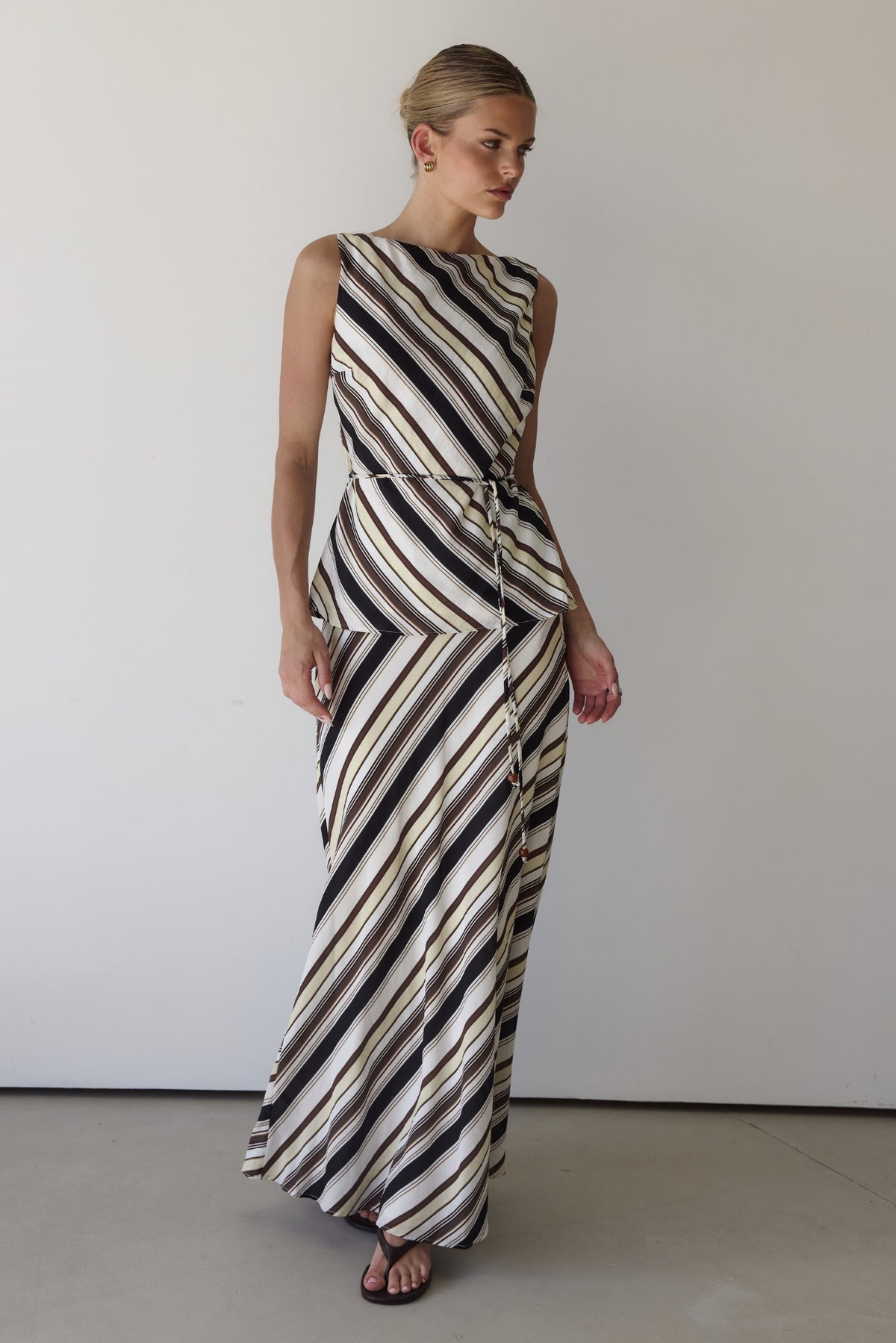 Jasmine Set (Butter/Chocolate Stripe)