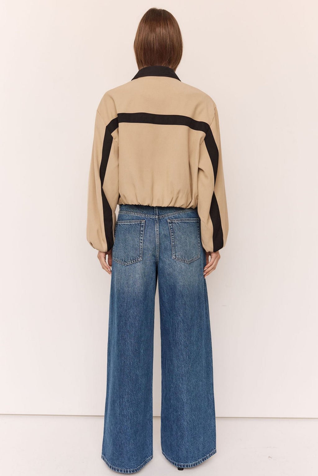 Lillia Bomber Jacket (Beige/Black)
