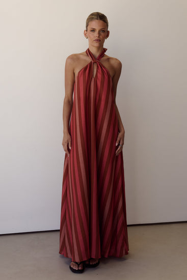 Claire Maxi Dress (Multi Stripe)