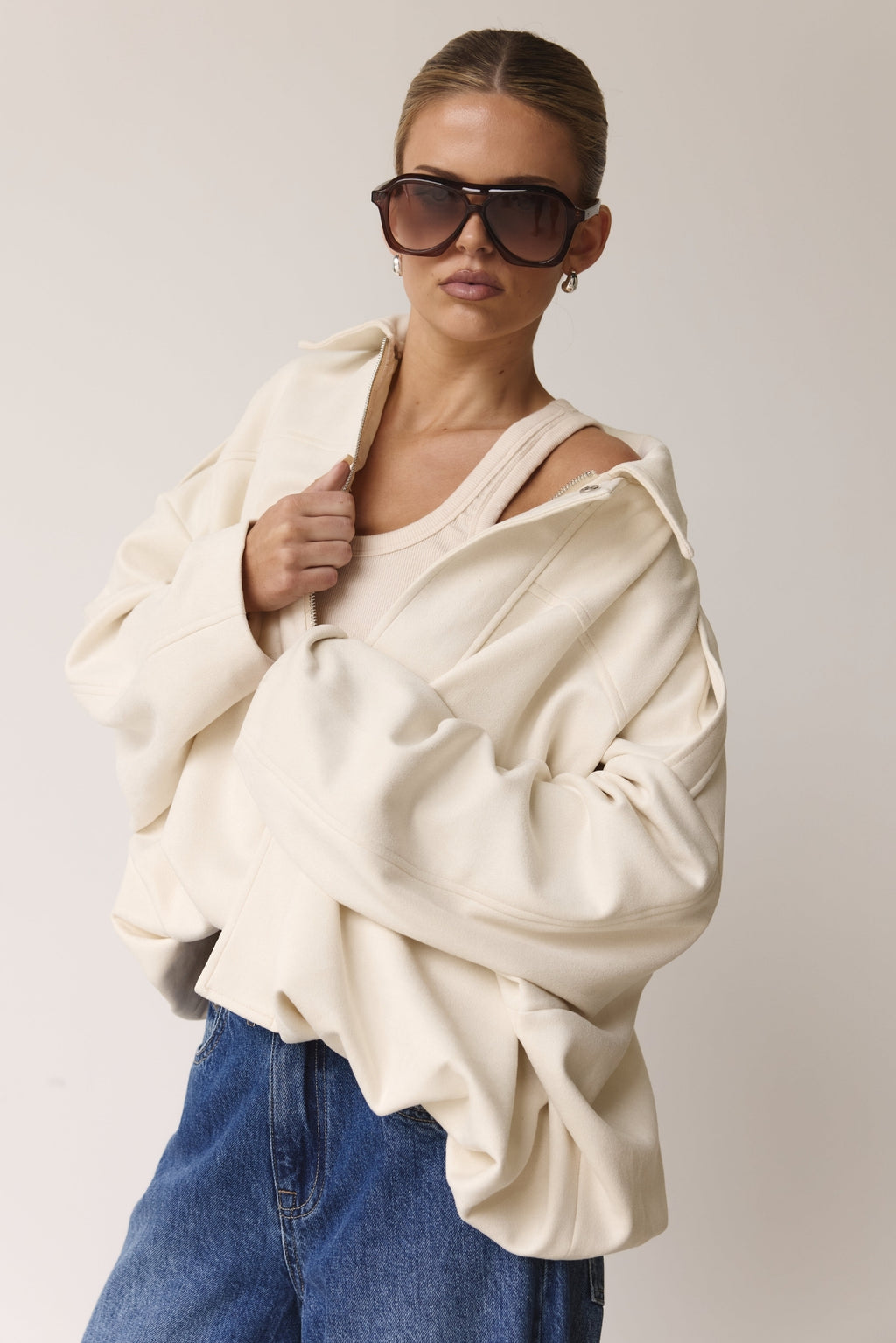 Ember Bomber Jacket (Cream)