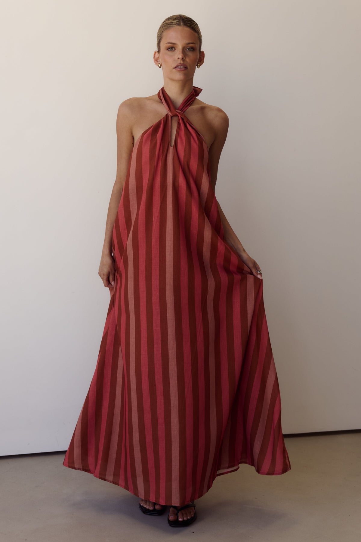 Claire Maxi Dress (Multi Stripe)
