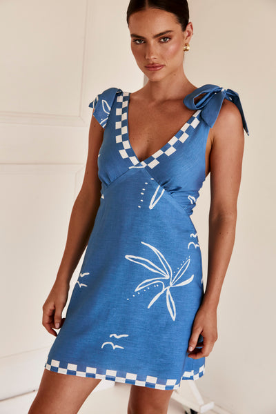 Amiri Mini Dress (Blue)