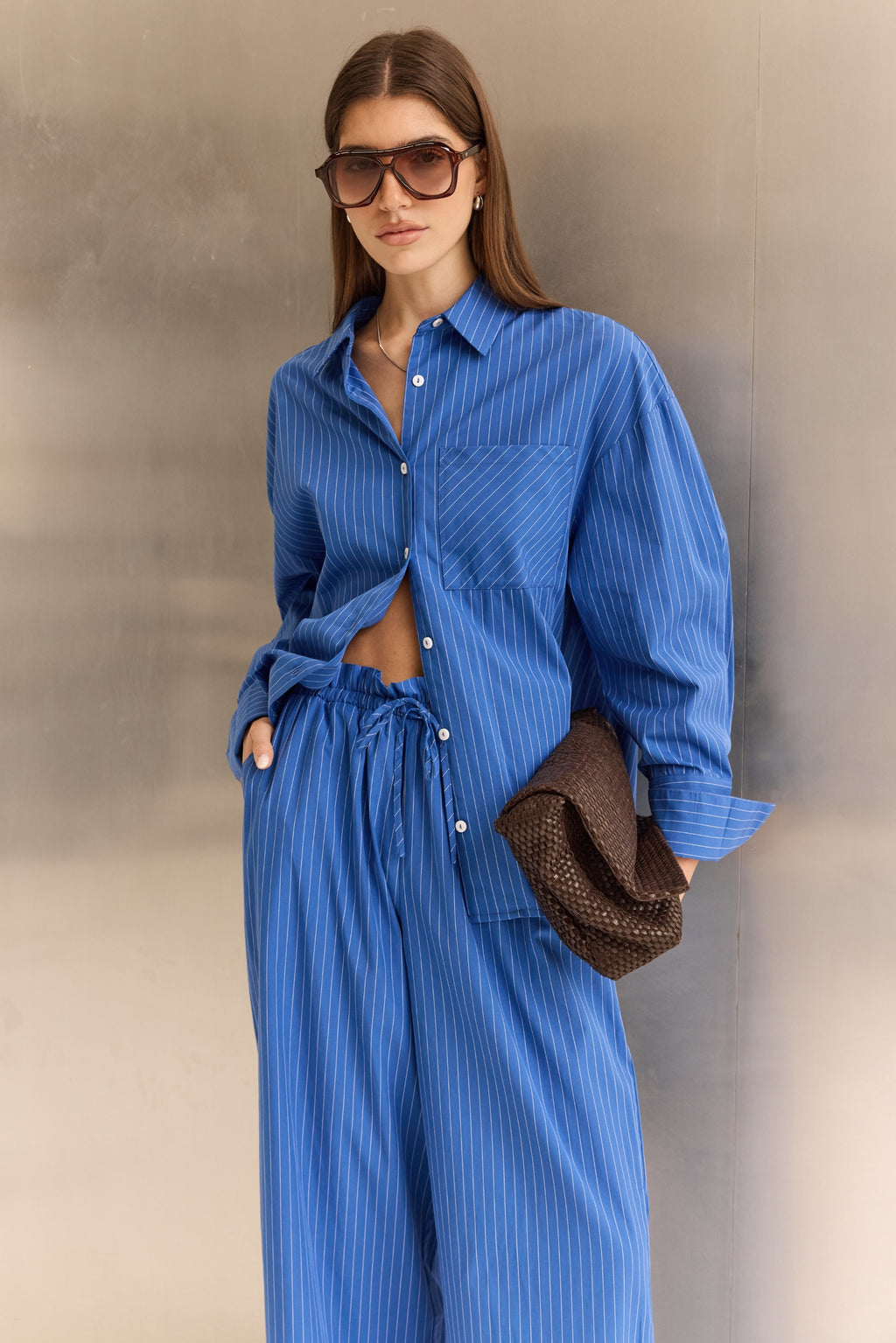 Lucia Pant (Cobalt Stripe)