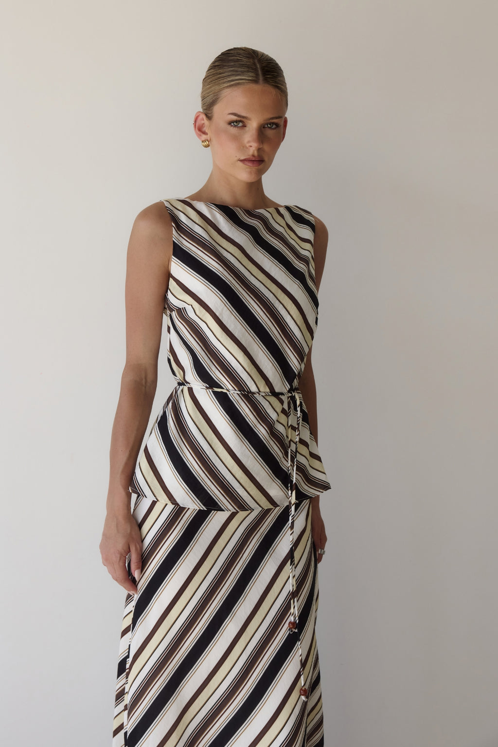 Jasmine Set (Butter/Chocolate Stripe)