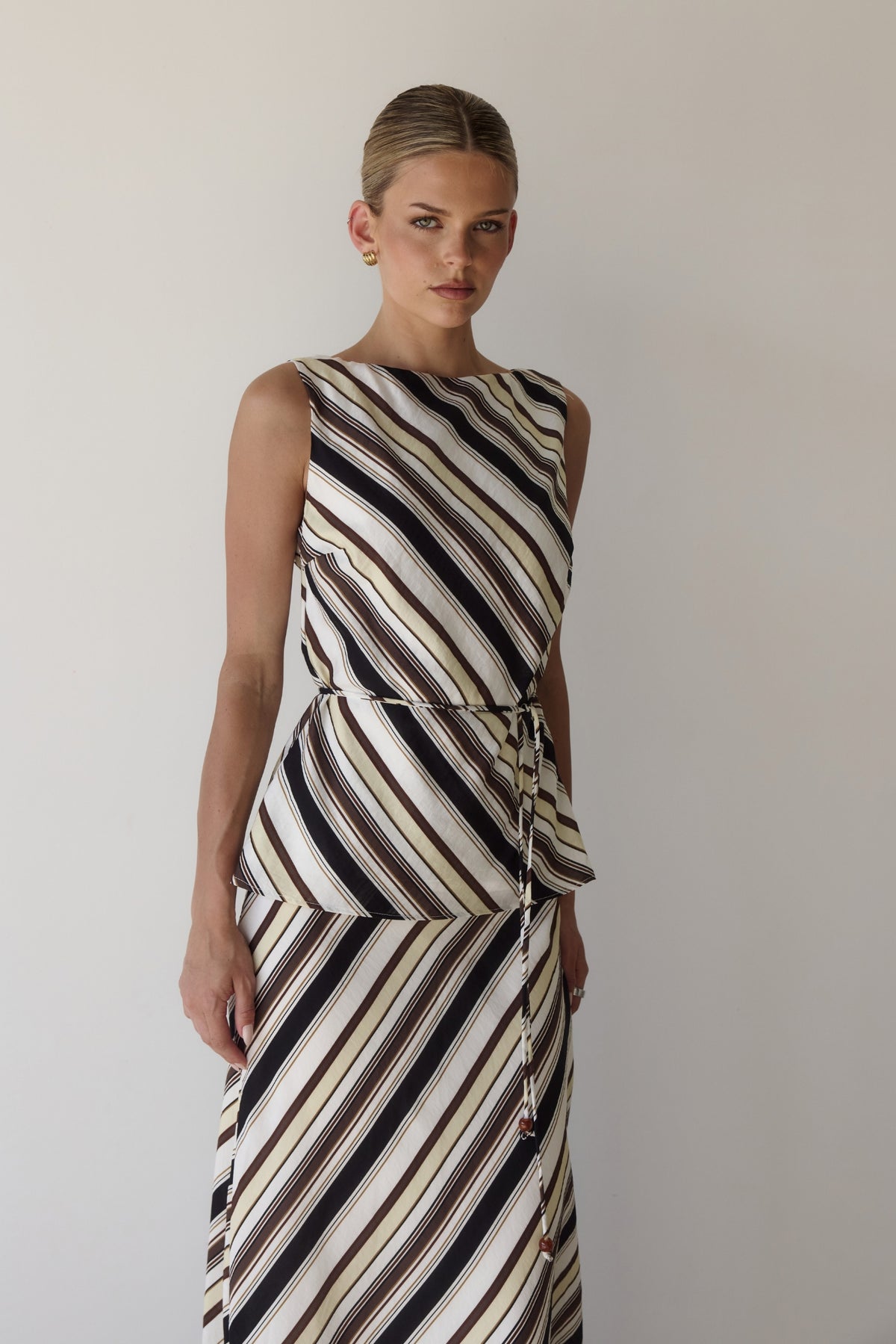 Jasmine Set (Butter/Chocolate Stripe)