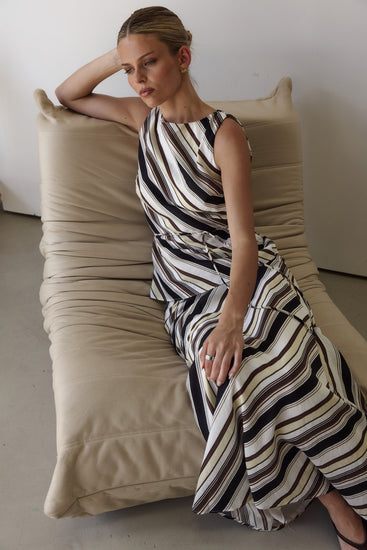 Jasmine Set (Butter/Chocolate Stripe)