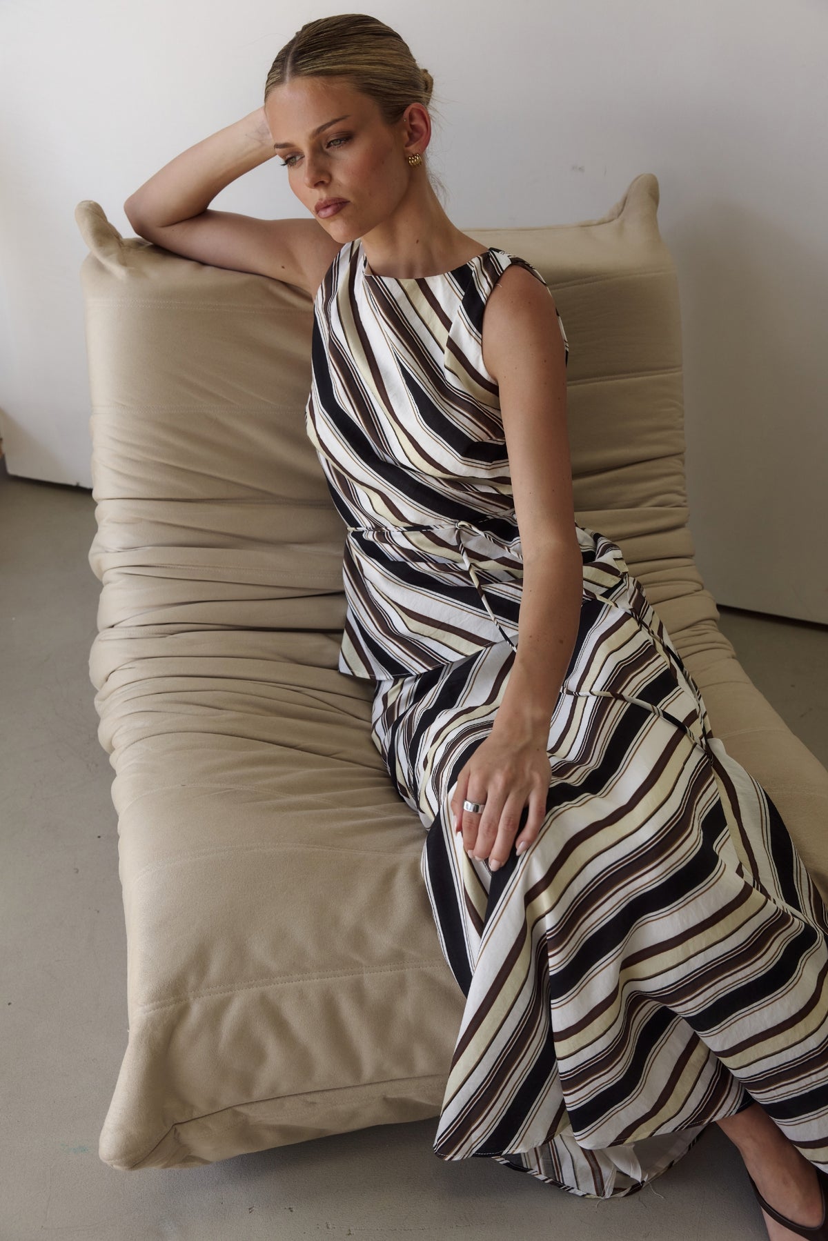 Jasmine Set (Butter/Chocolate Stripe)