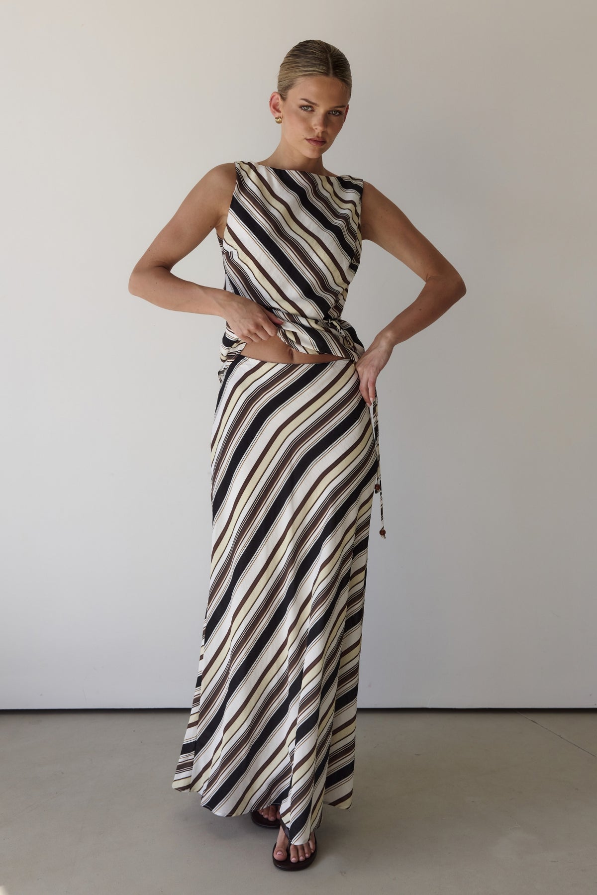 Jasmine Set (Butter/Chocolate Stripe)