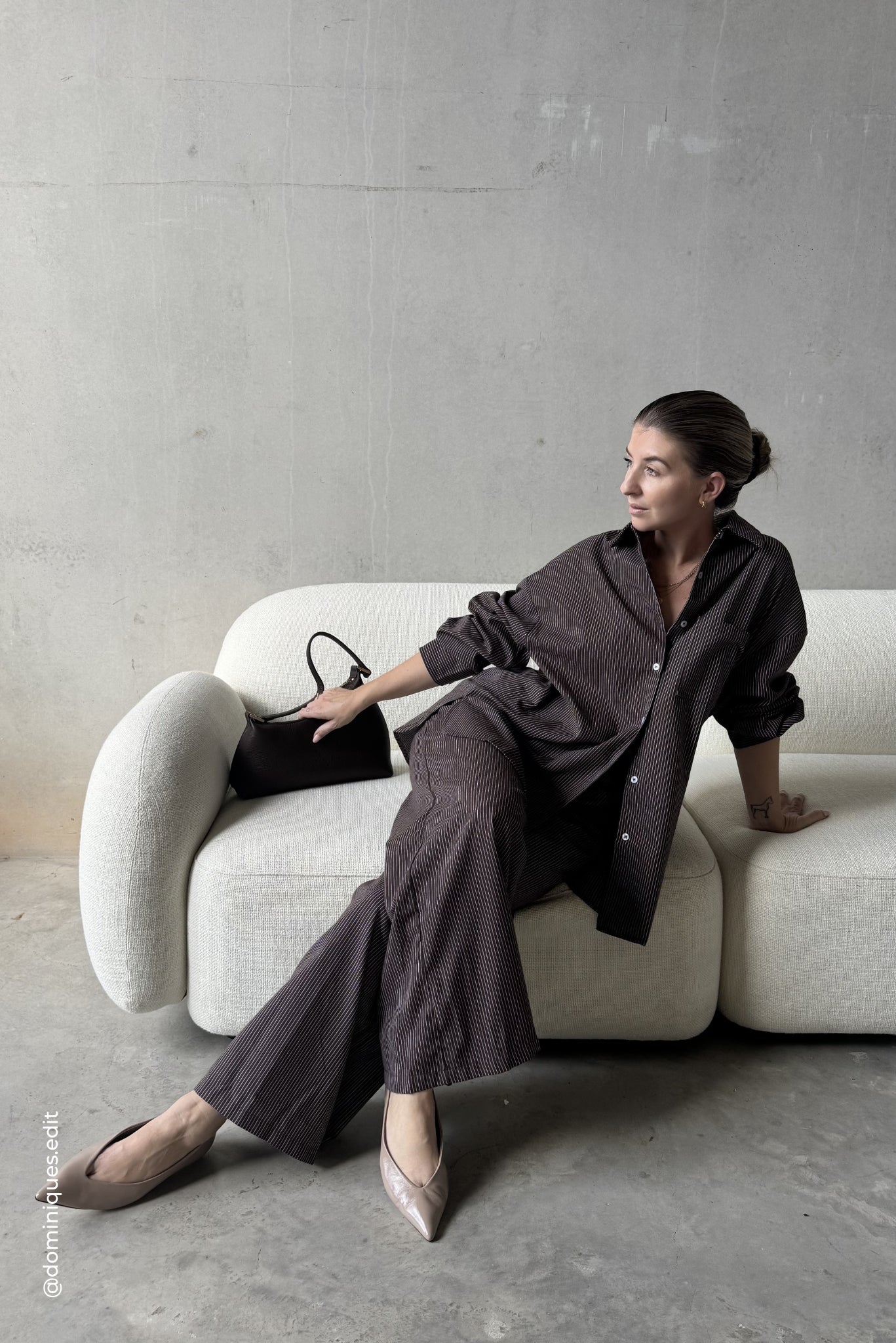 Miller Pant (Choc Pinstripe)