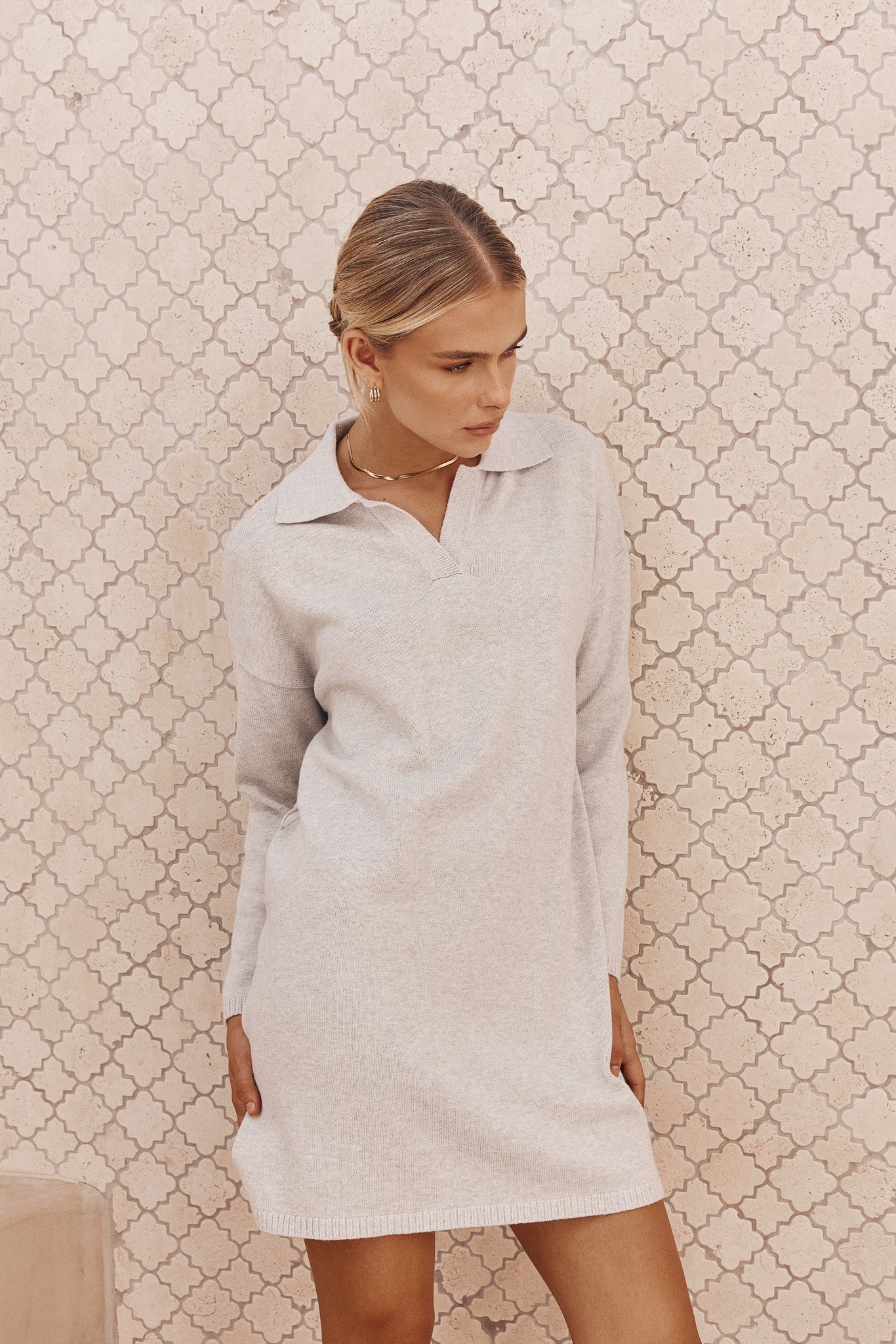 Boni Knit Mini Dress (Grey)
