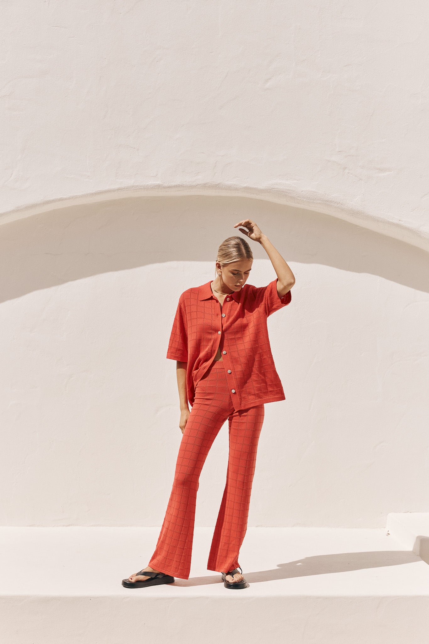 Solstice Knit Shirt (Red)