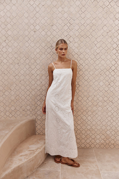Imani Maxi Dress (White)