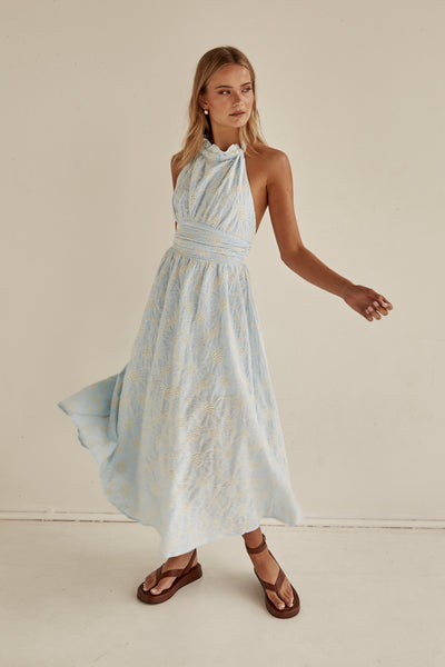Callie Midi Dress (Blue)