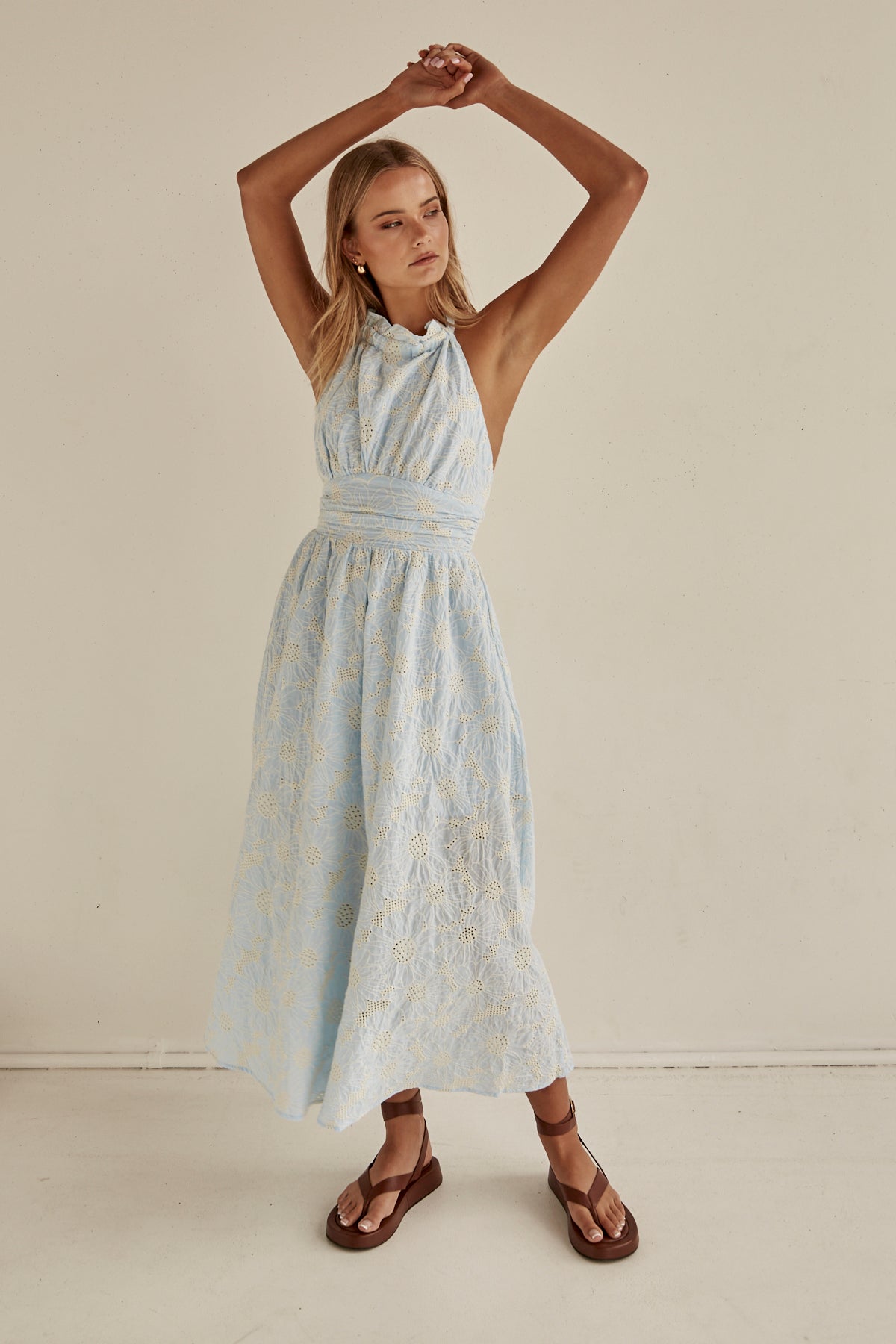 Callie Midi Dress (Blue)