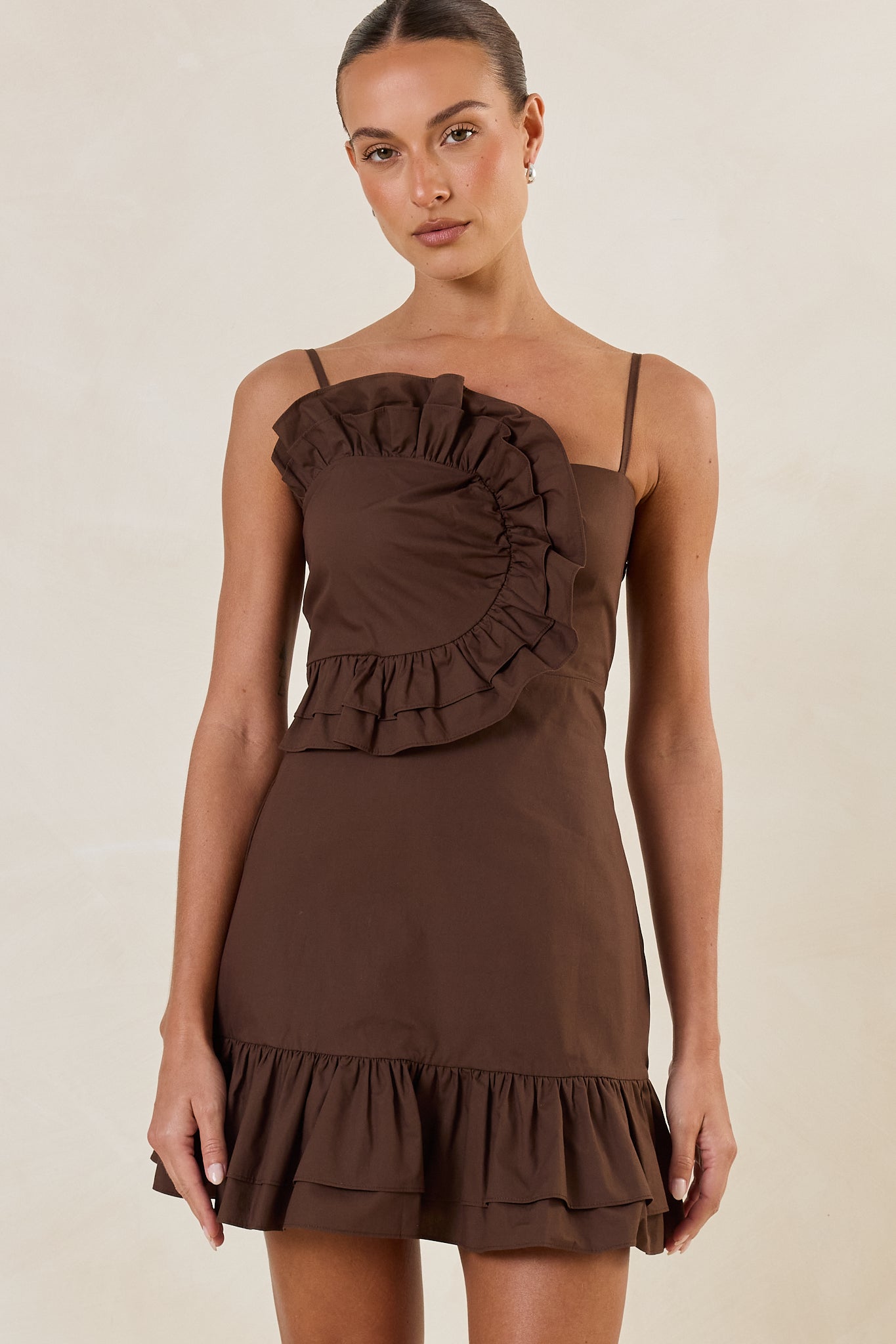Gia Mini Dress (Chocolate)