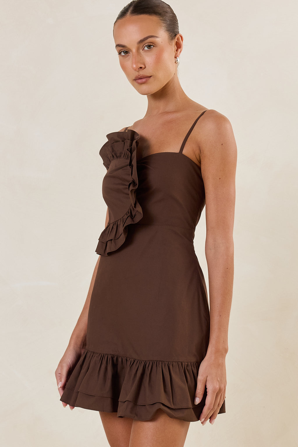 Gia Mini Dress (Chocolate)