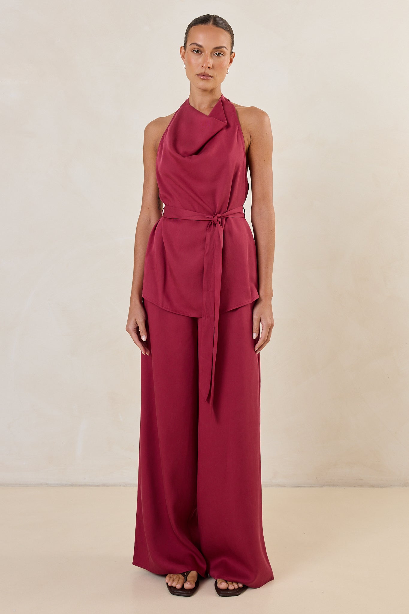 Raya Halter Top (Pomegranate)