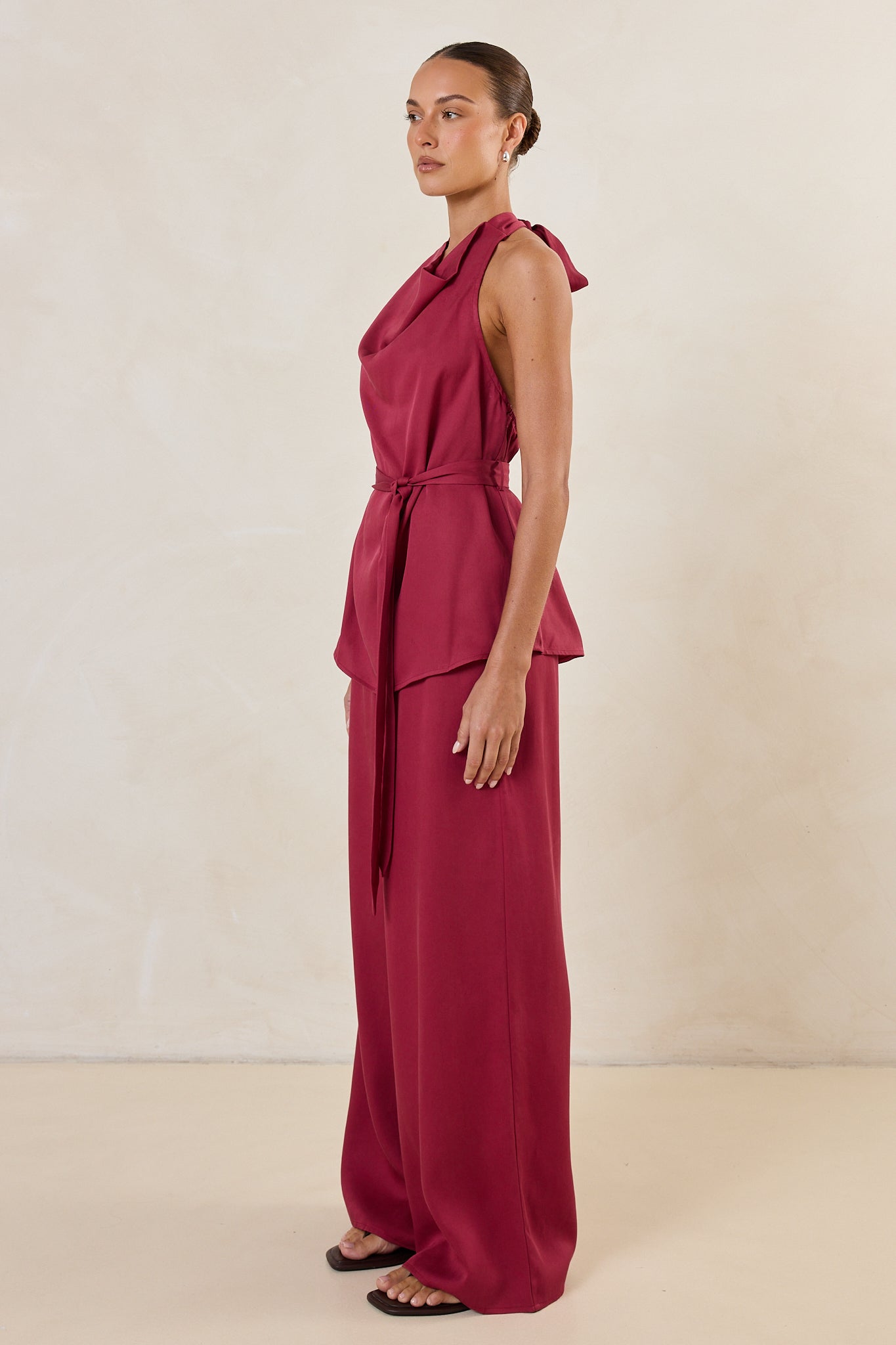 Raya Halter Top (Pomegranate)