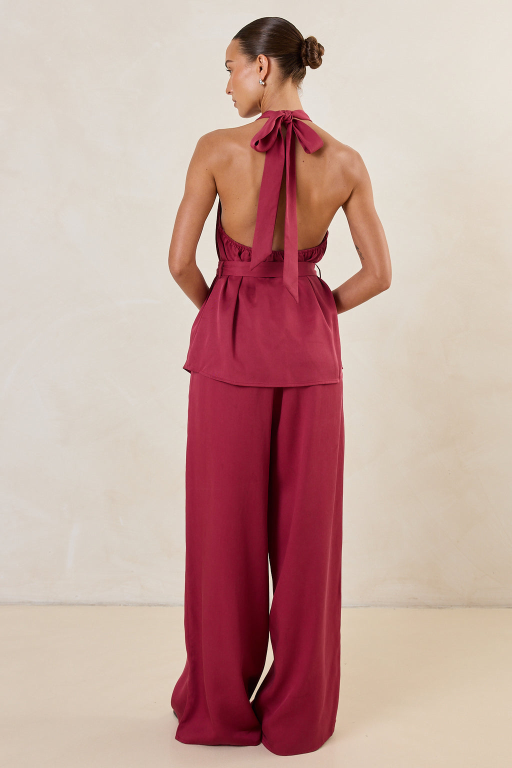 Raya Halter Top (Pomegranate)