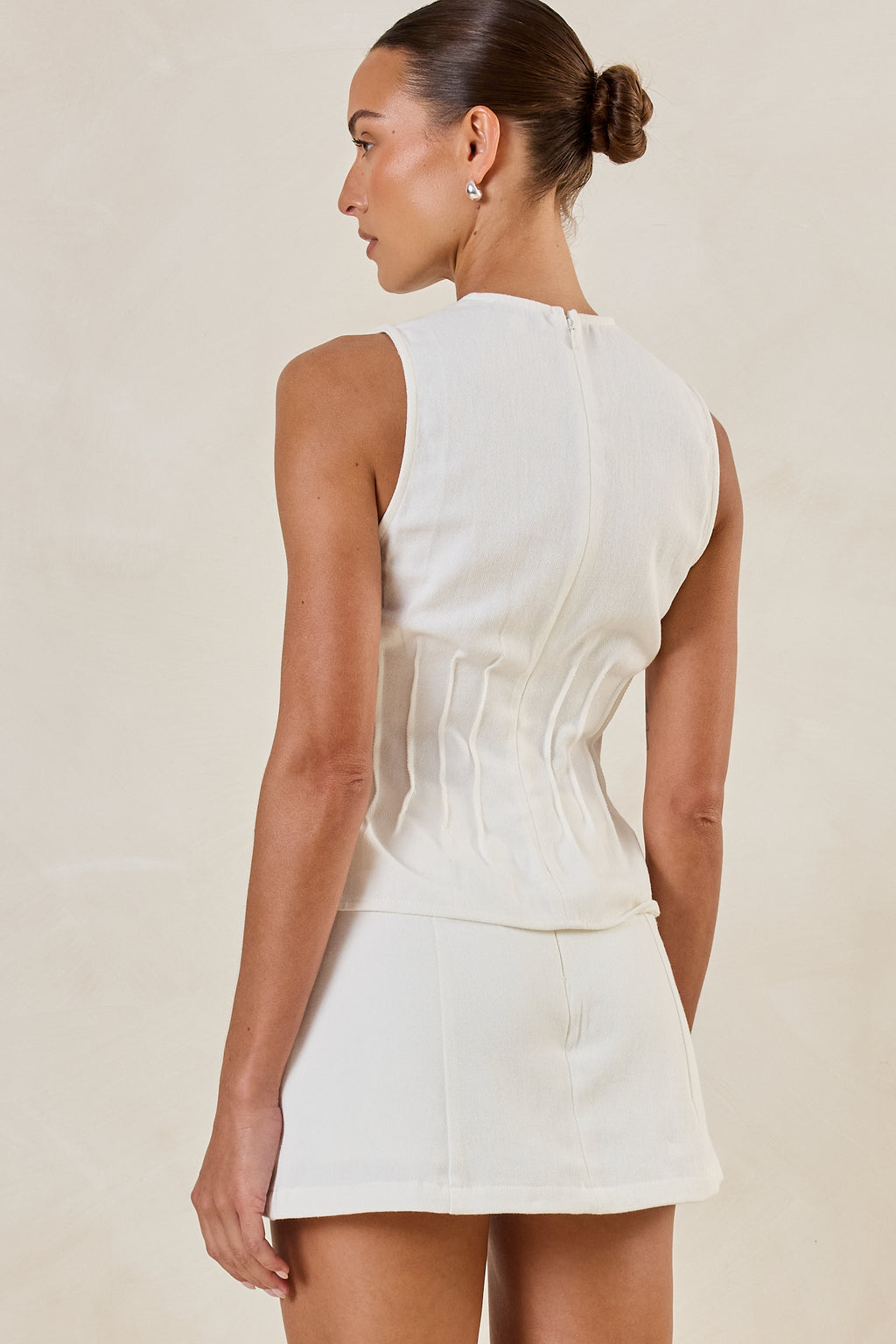 Holly Denim Top (White)