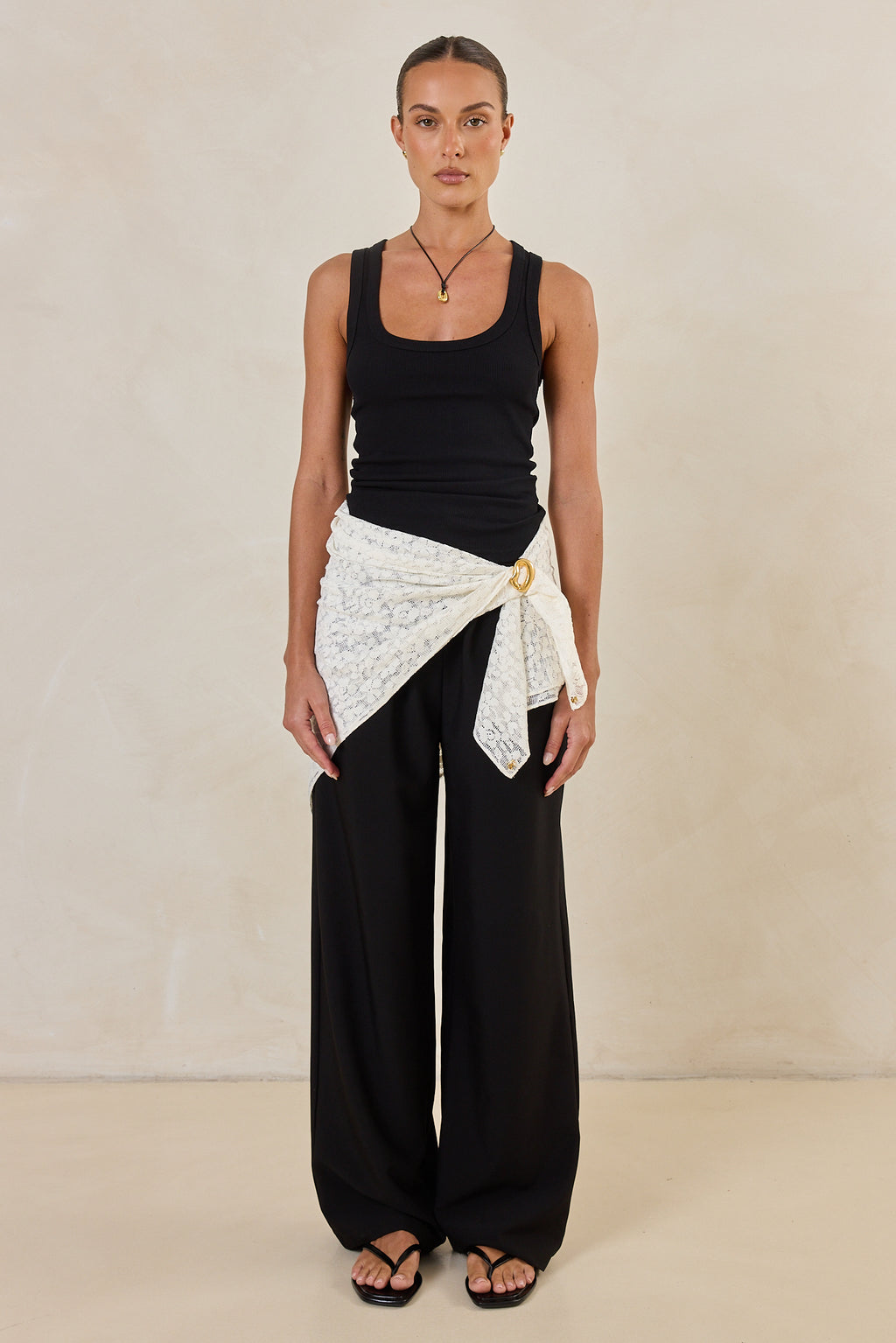 Cora Lace Scarf (White)