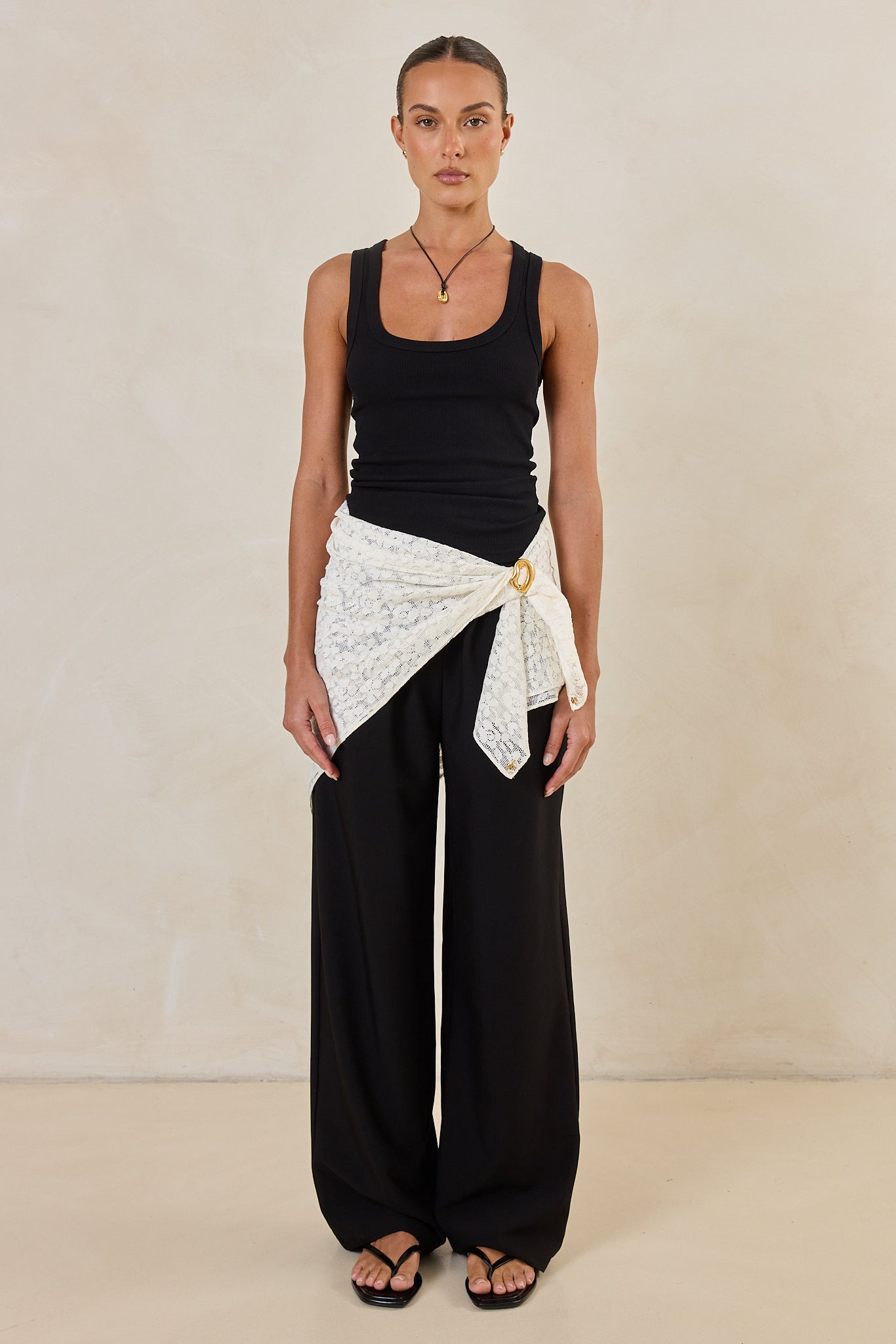 Cora Lace Scarf (White)