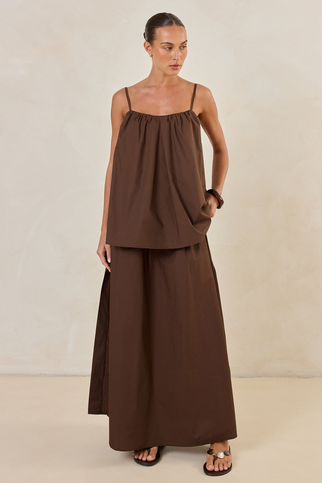 Drew Maxi Skirt (Chocolate)