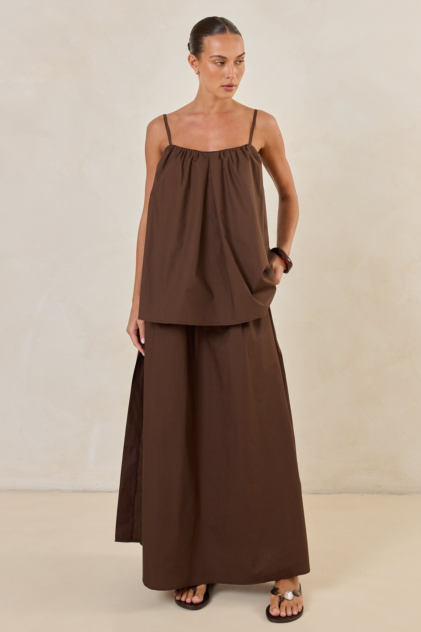 Drew Maxi Skirt (Chocolate)