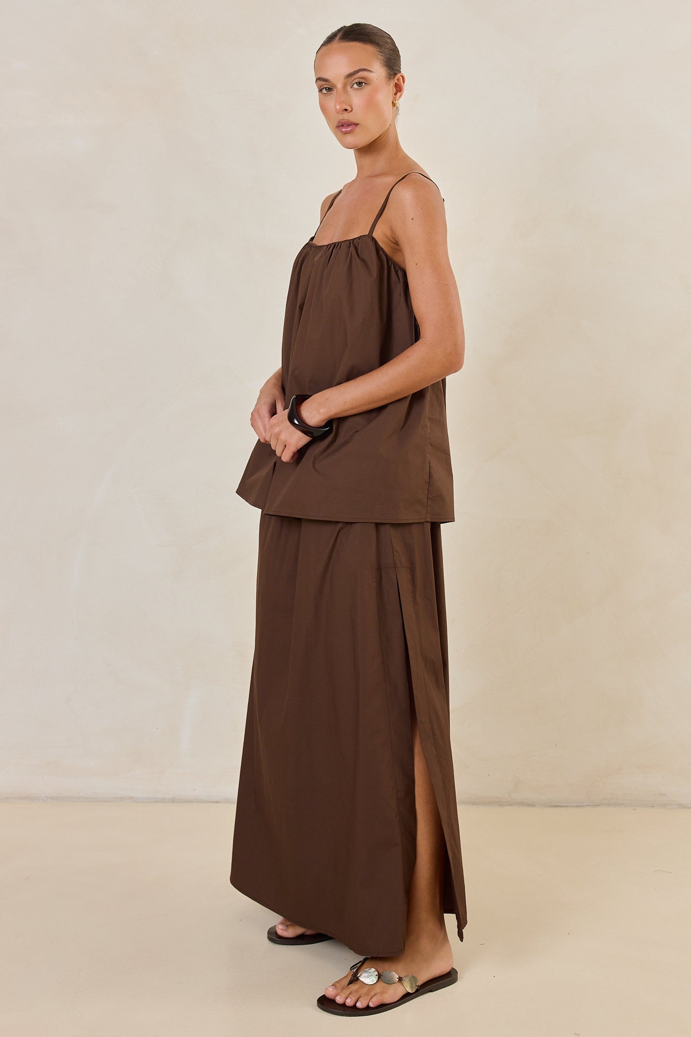 Drew Maxi Skirt (Chocolate)