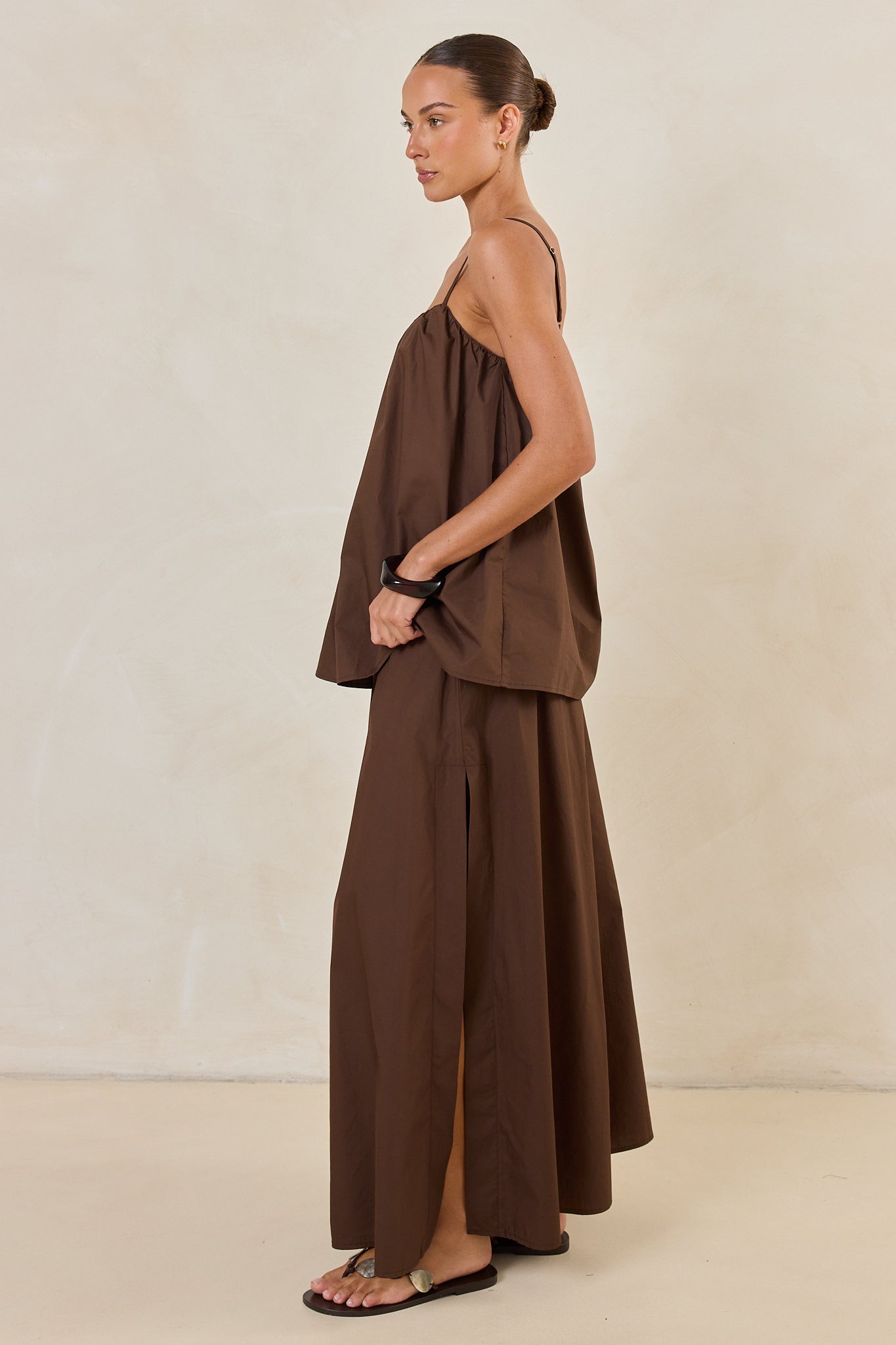 Drew Maxi Skirt (Chocolate)
