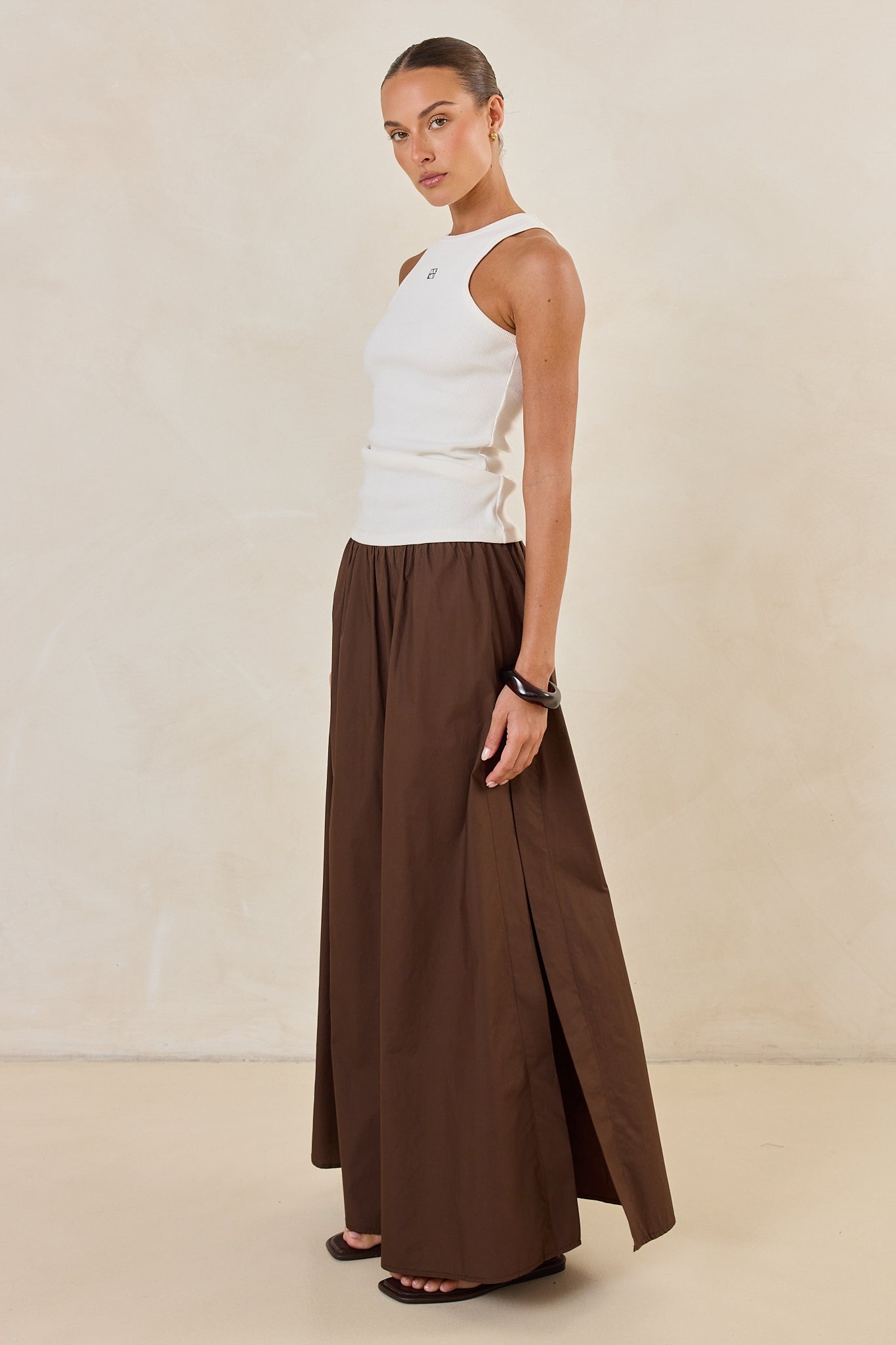 Drew Maxi Skirt (Chocolate)