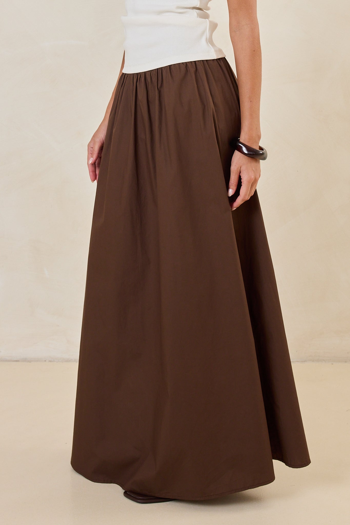 Drew Maxi Skirt (Chocolate)