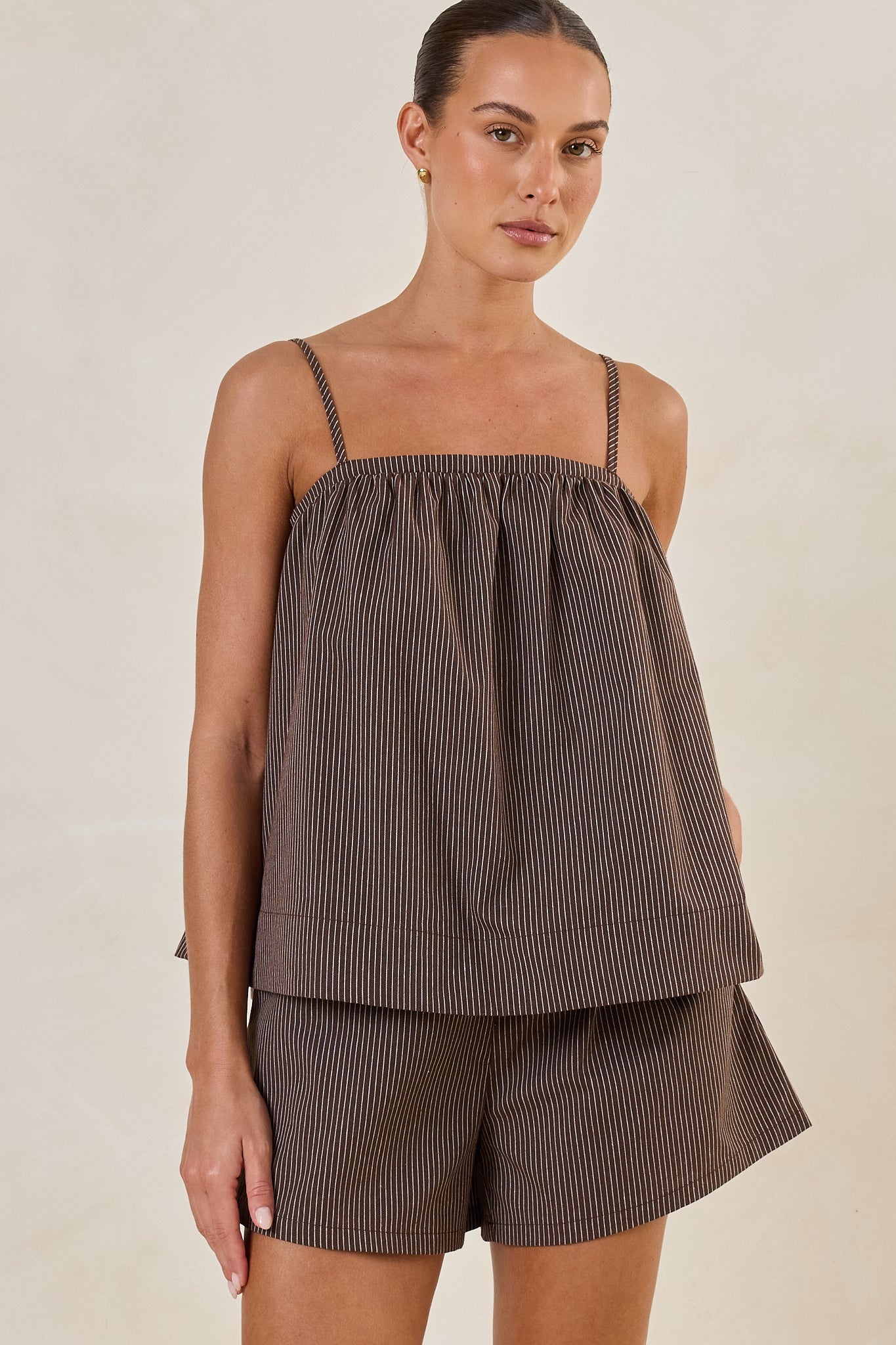 Miller Top (Choc Pinstripe)