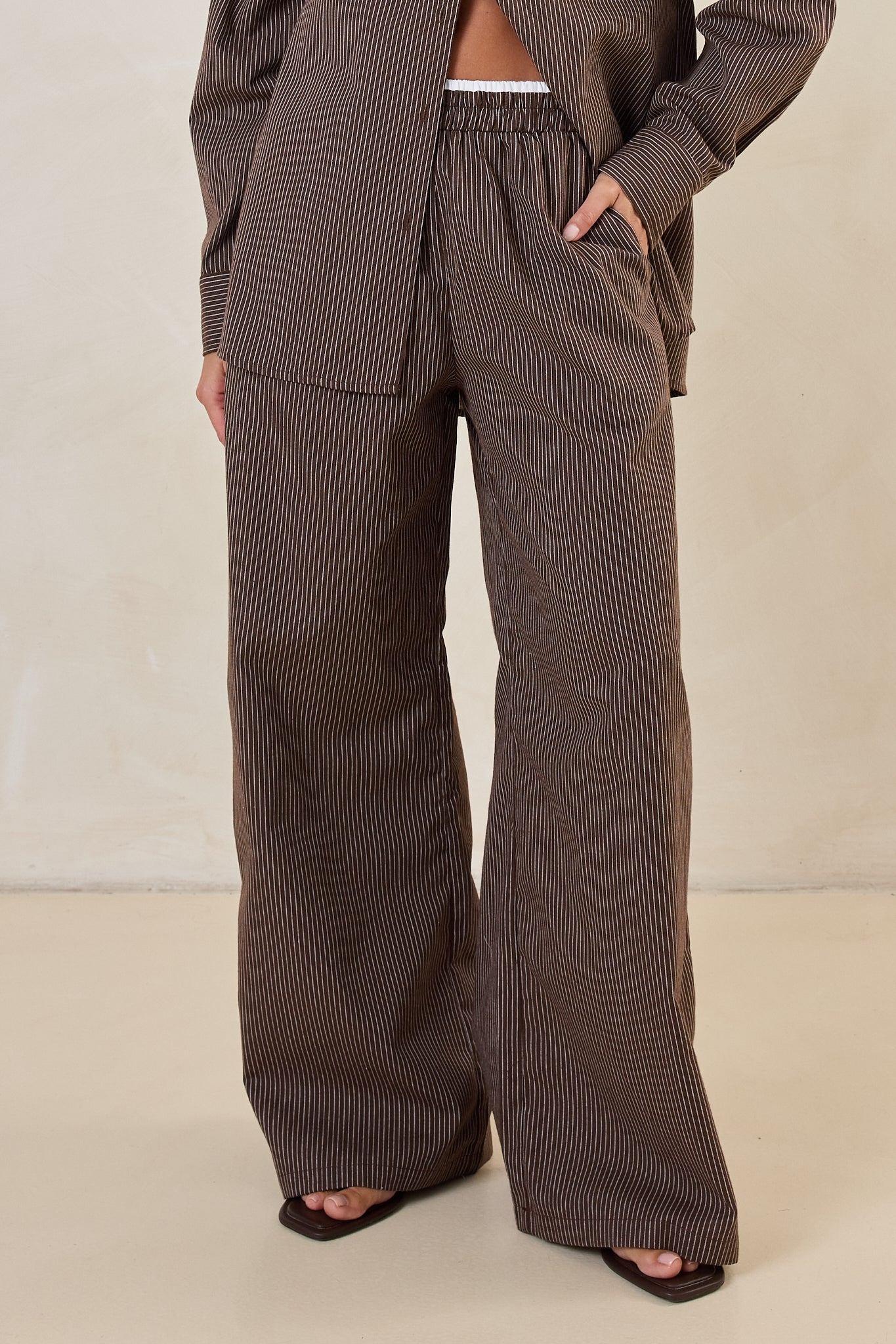 Miller Pant (Choc Pinstripe)