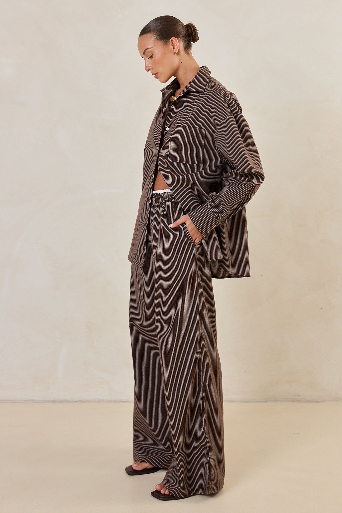 Miller Pant (Choc Pinstripe)