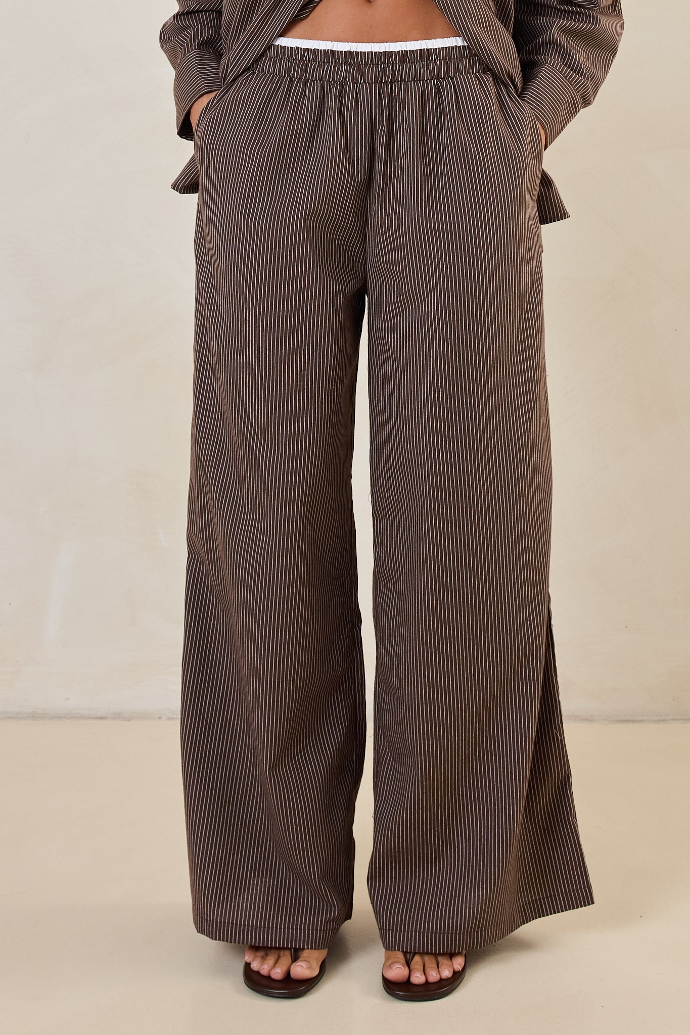 Miller Pant (Choc Pinstripe)