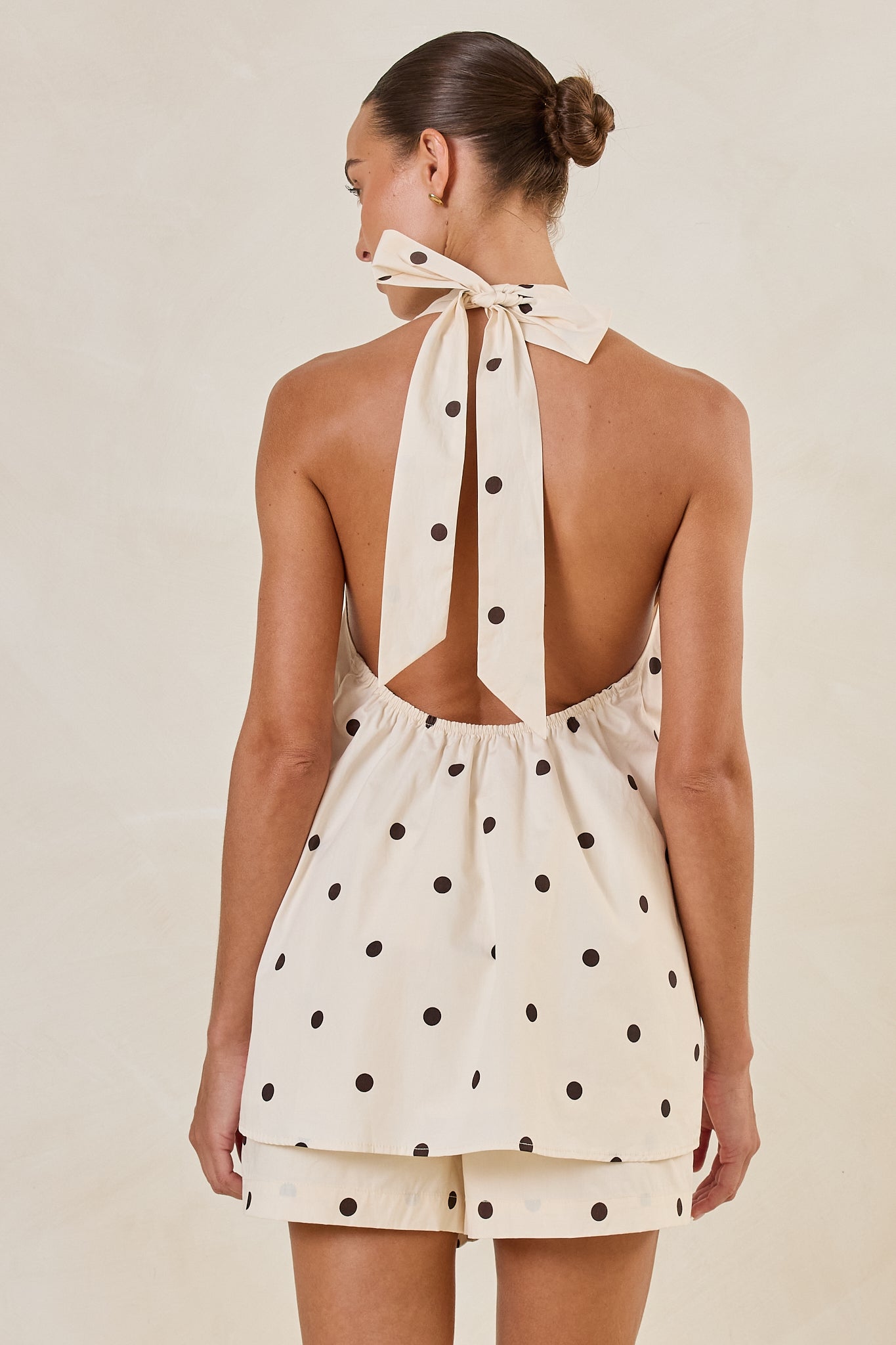 Shiloh Short (Cream/Choc Polka)