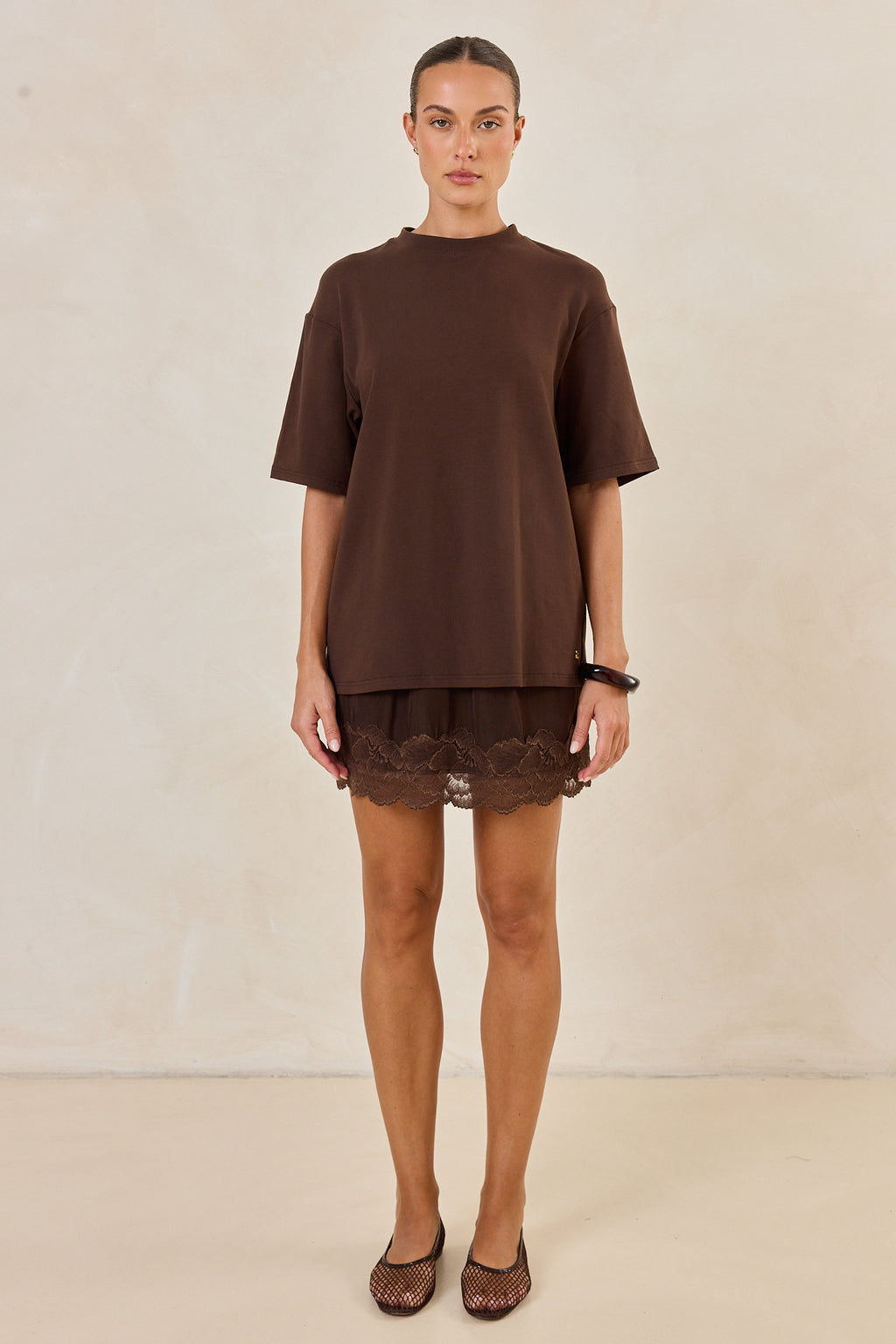 Leia Lace Mini Skirt (Chocolate) – Runway Scout