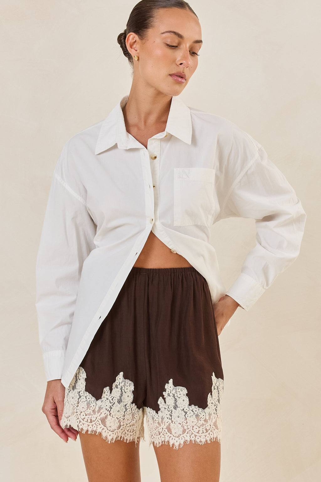 Cody Lace Short (Chocolate)