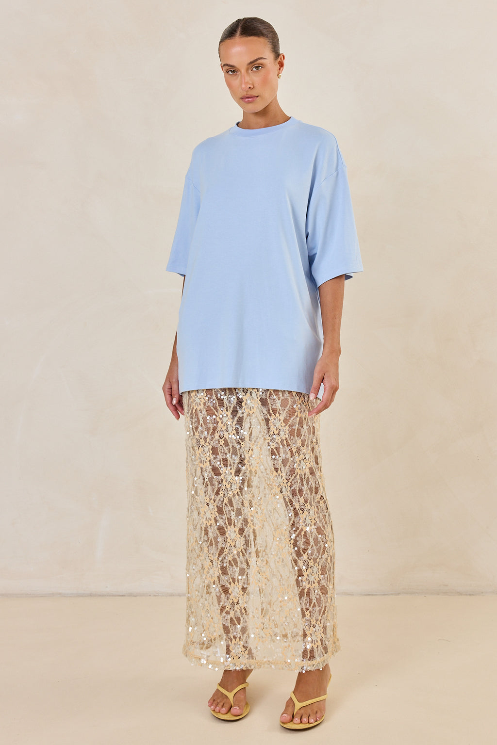 Quinn Jersey Tee (Ice Blue)