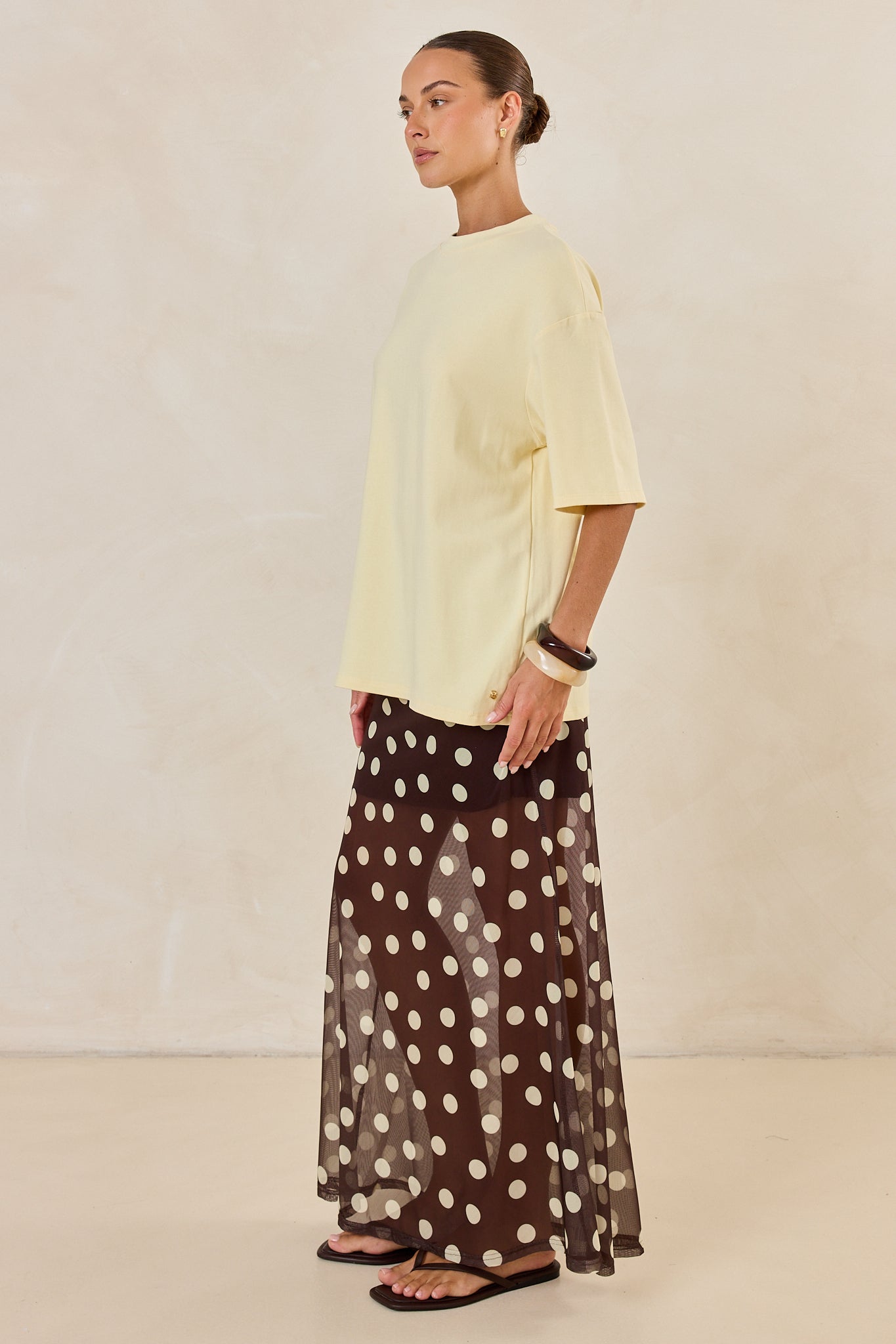 Leni Maxi Skirt (Chocolate/Butter)