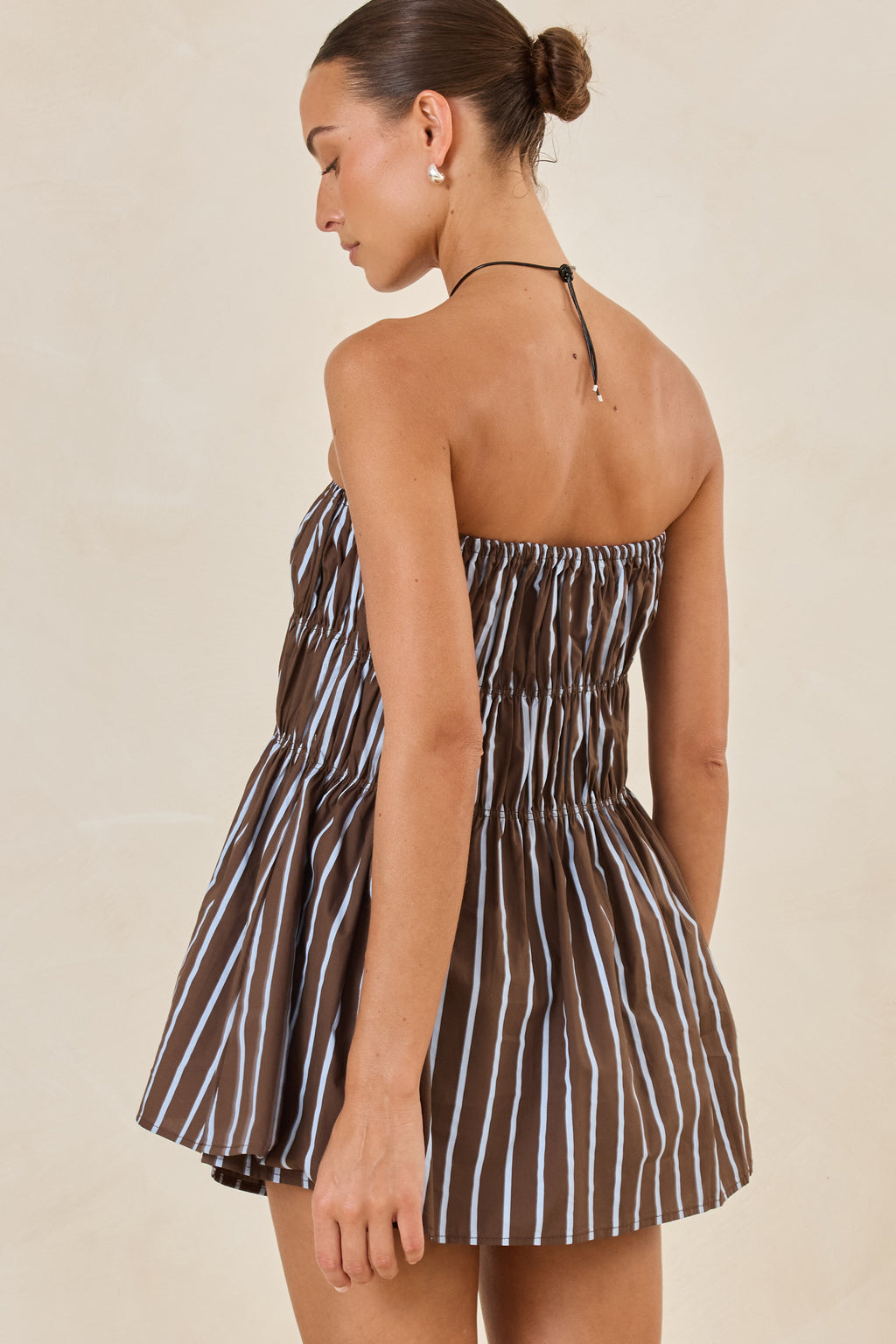 Gigi Set (Choc/Blue Stripe)