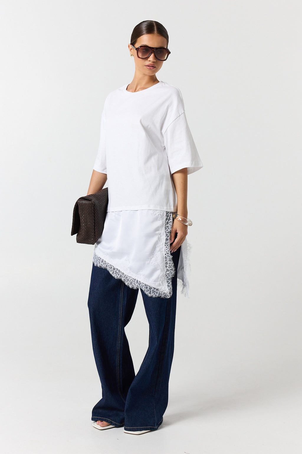 Eloise Lace Tee (White)