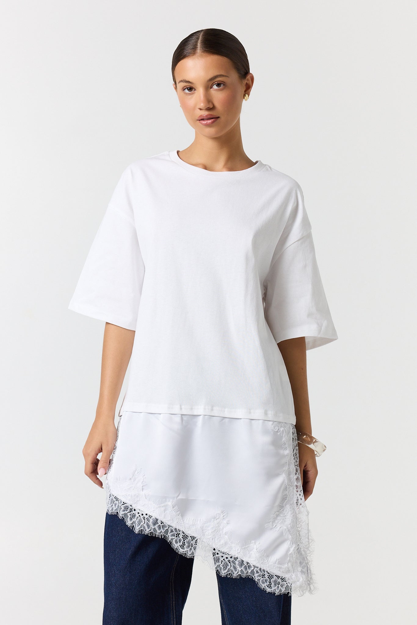 Eloise Lace Tee (White)