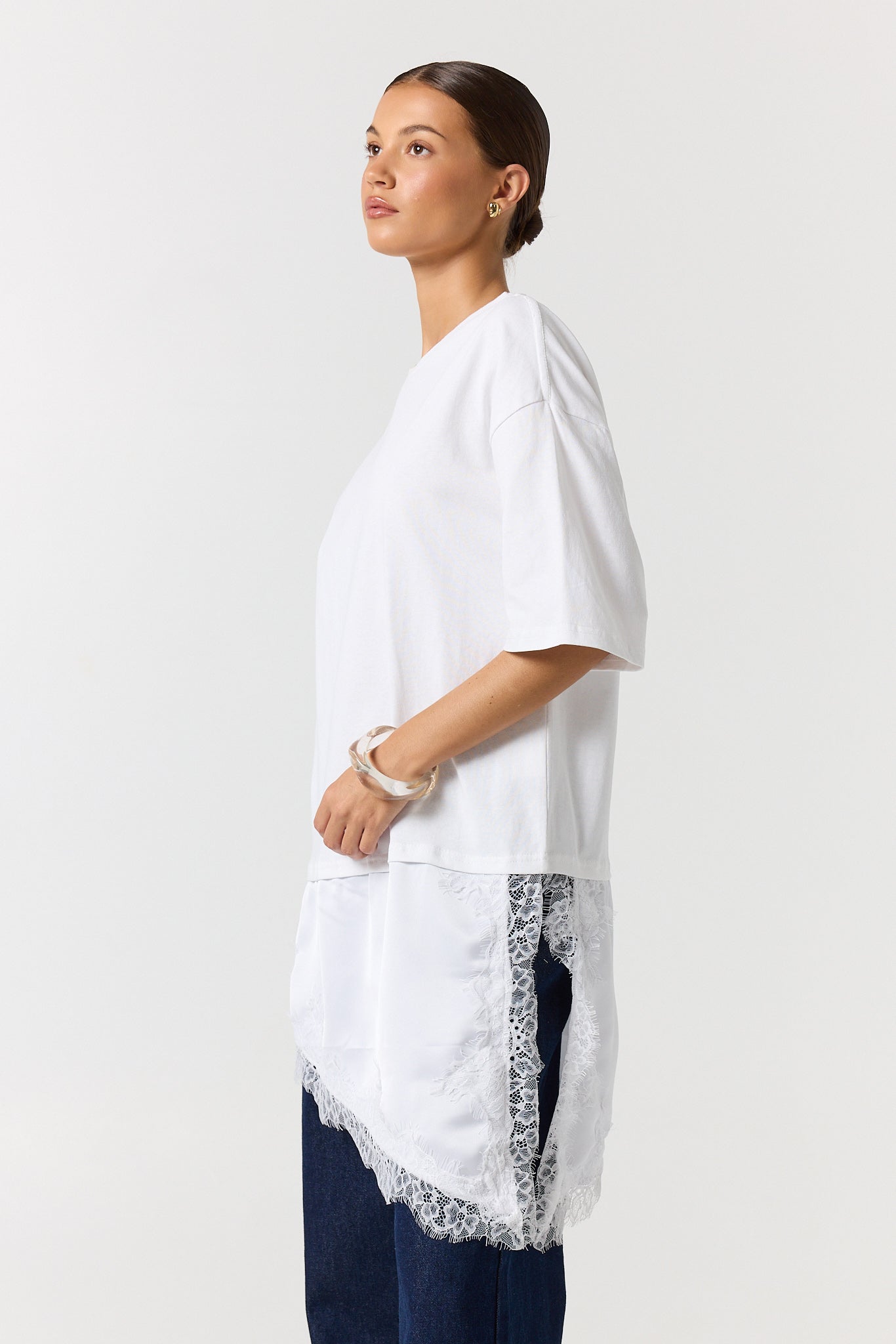 Eloise Lace Tee (White)